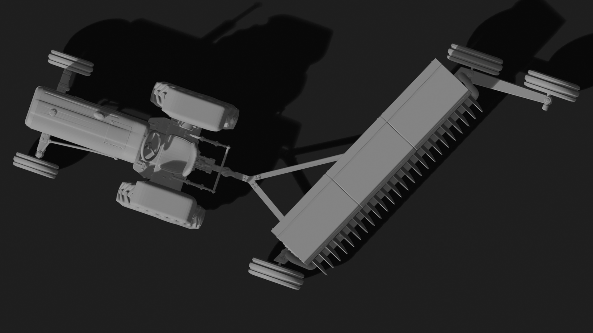 Farmall M with Disc Harrow STL 3D Print Model