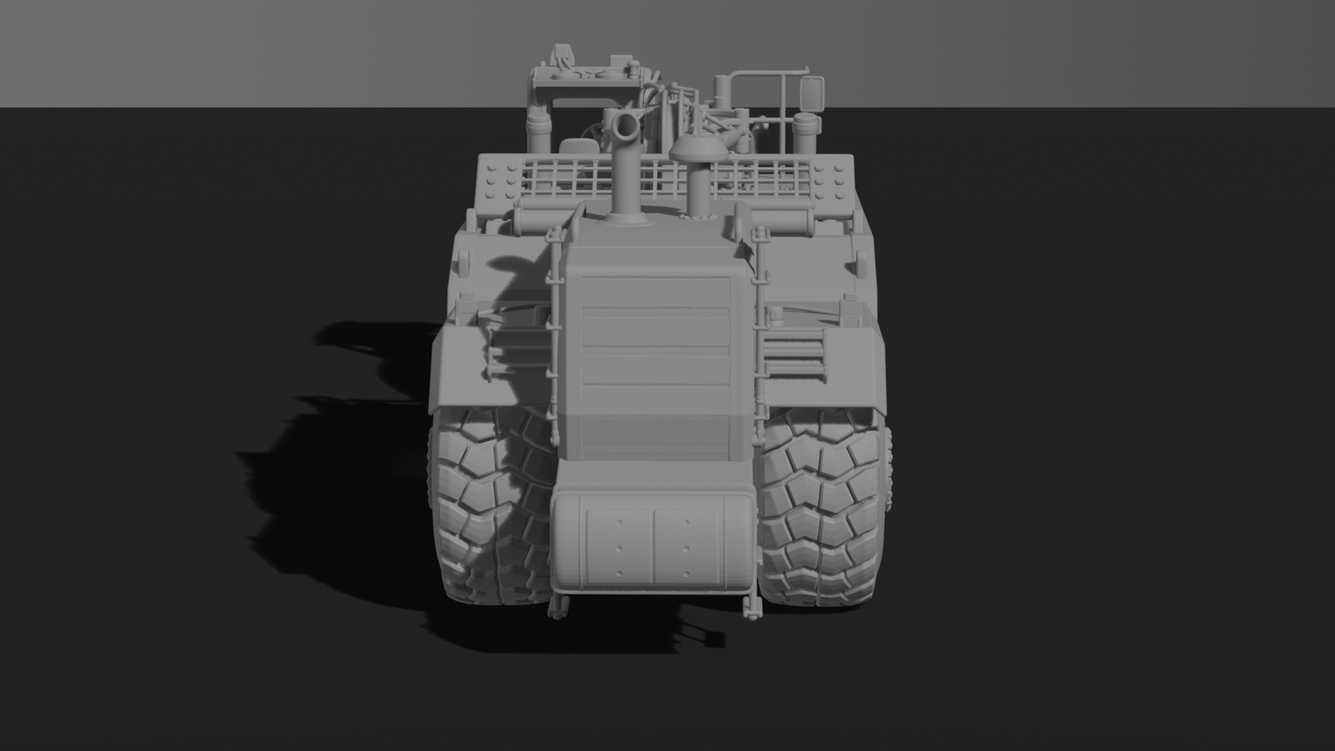 Caterpillar 637 Wheeled Scraper STL 3D Print Model