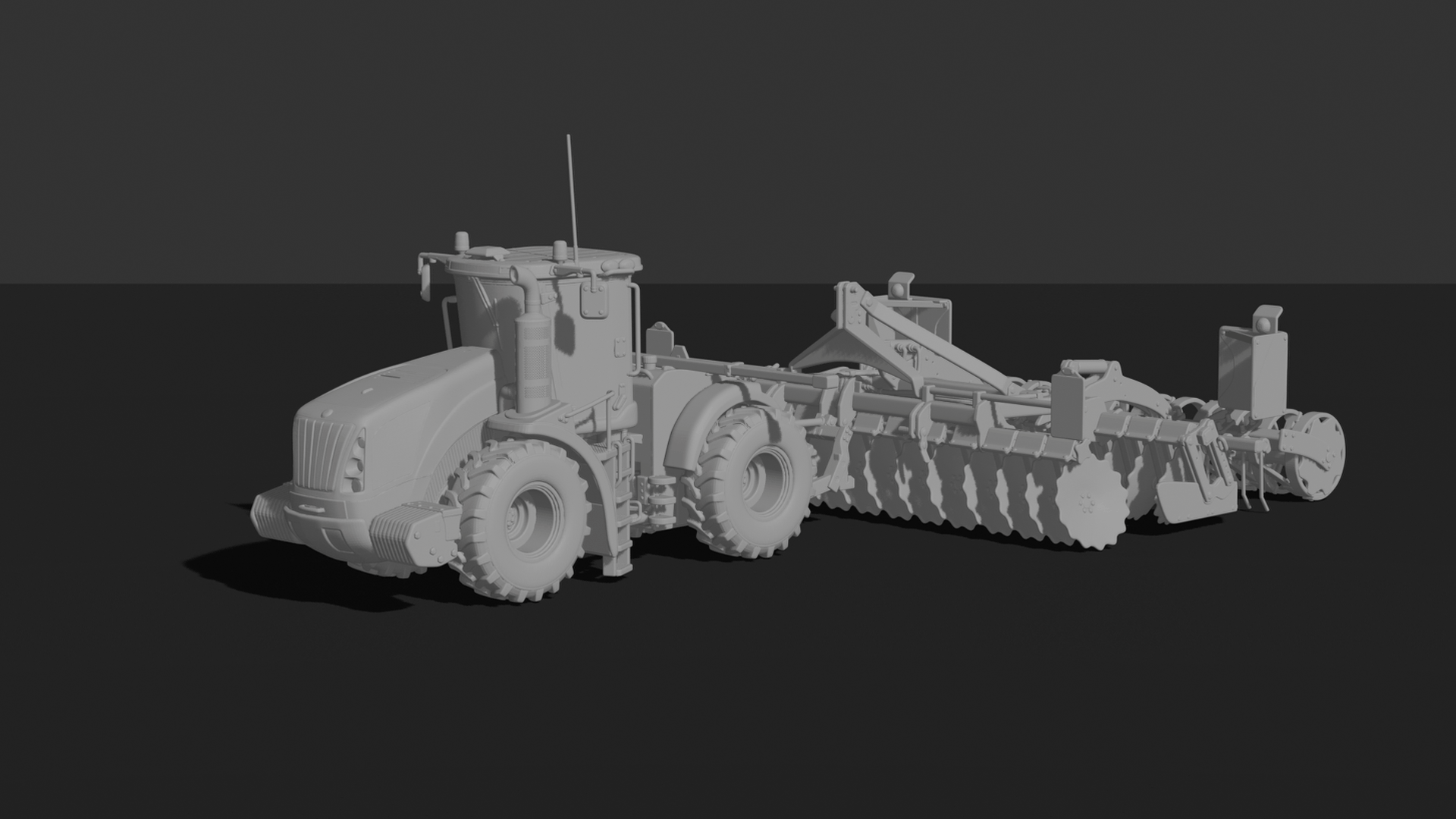 Case IH Steiger with Seed Drill STL 3D Print Model
