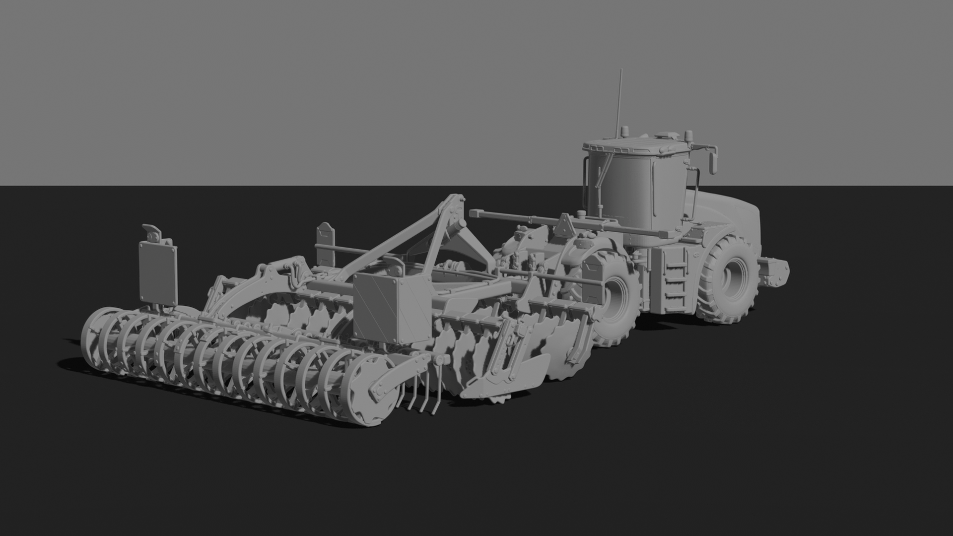 Case IH Steiger with Seed Drill STL 3D Print Model