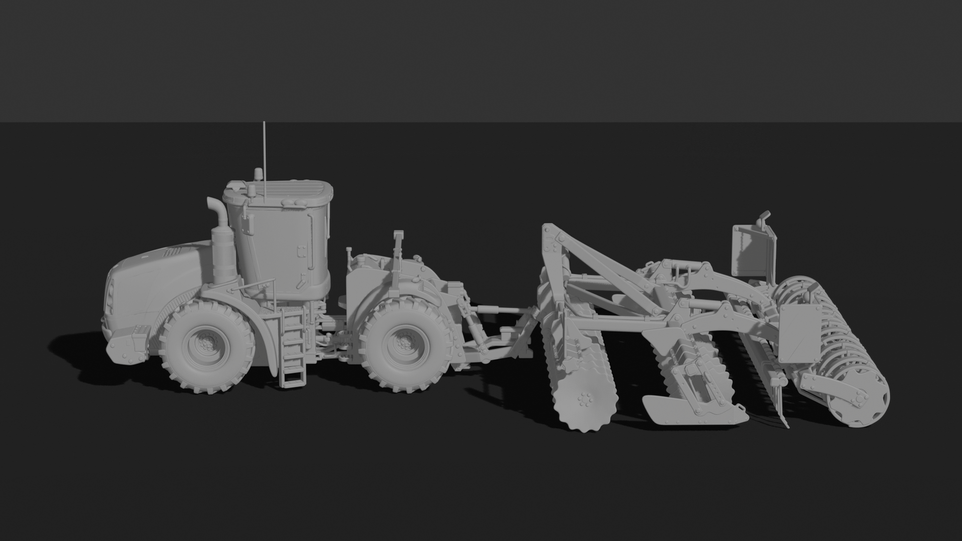 Case IH Steiger with Seed Drill STL 3D Print Model