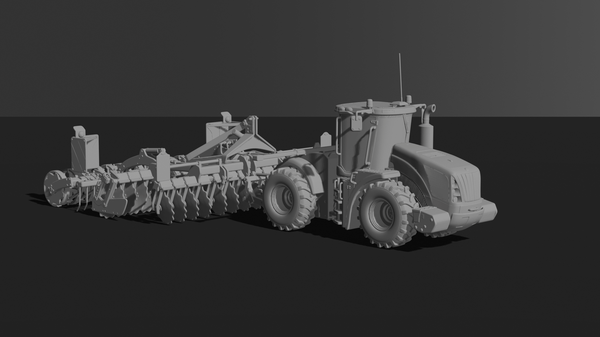Case IH Steiger with Seed Drill STL 3D Print Model