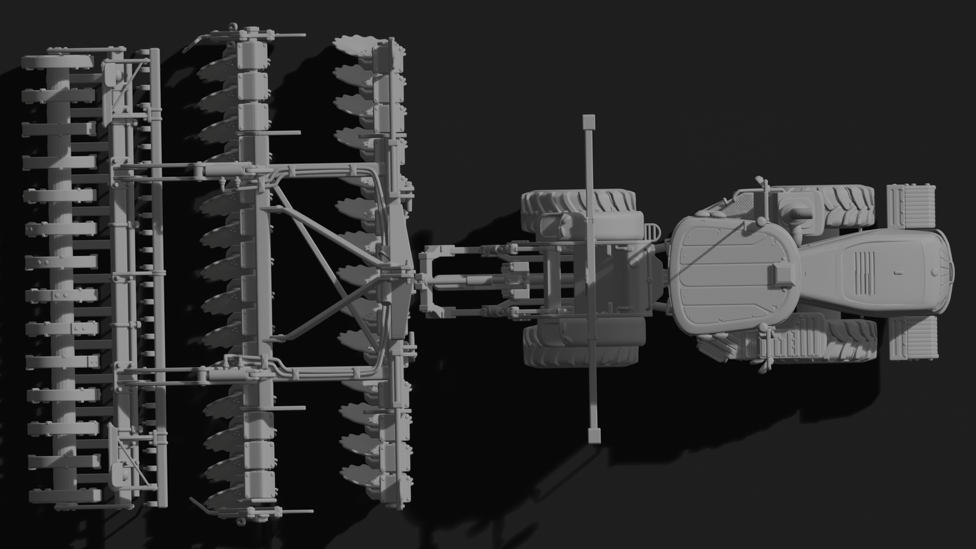 Case IH Steiger with Seed Drill STL 3D Print Model