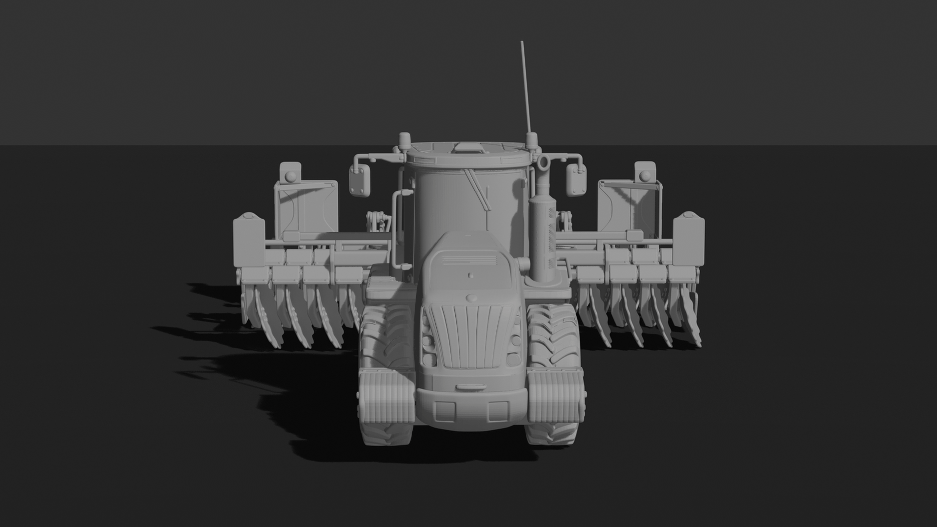 Case IH Steiger with Seed Drill STL 3D Print Model