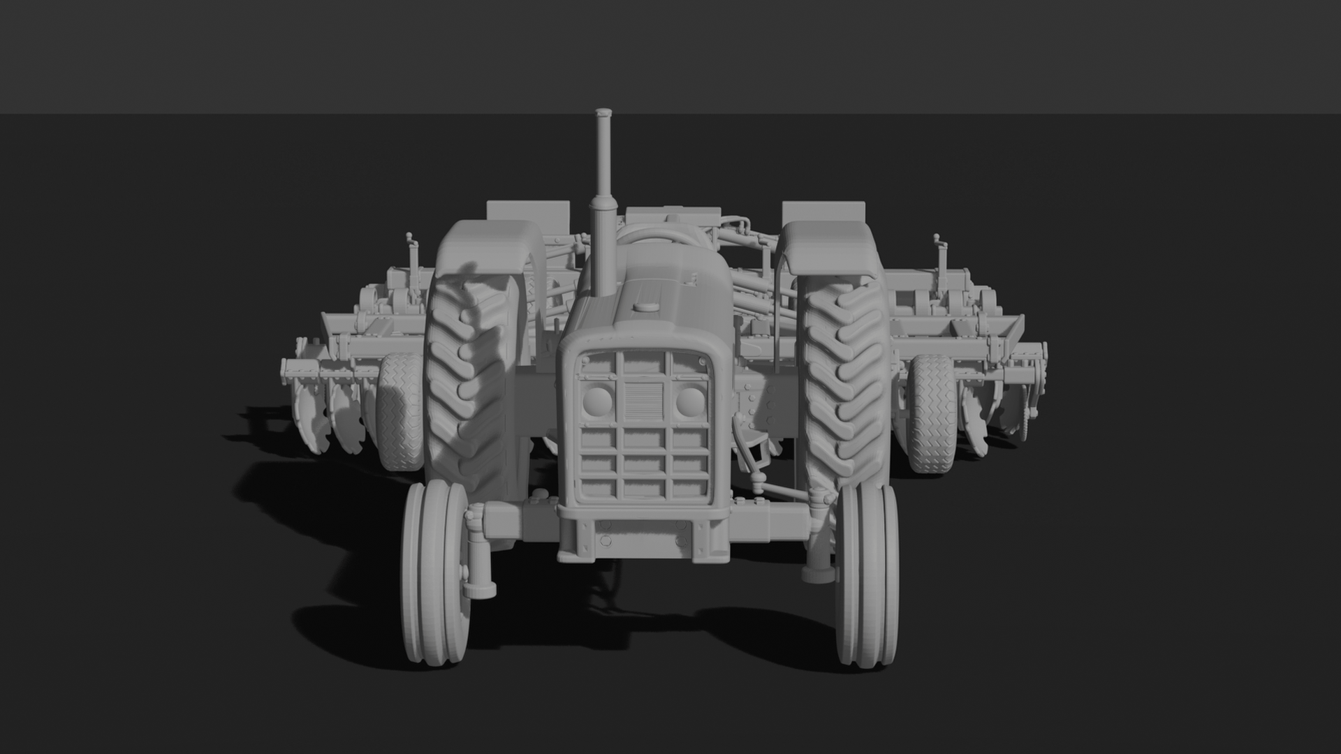 Farmall M with Disc Harrow STL 3D Print Model