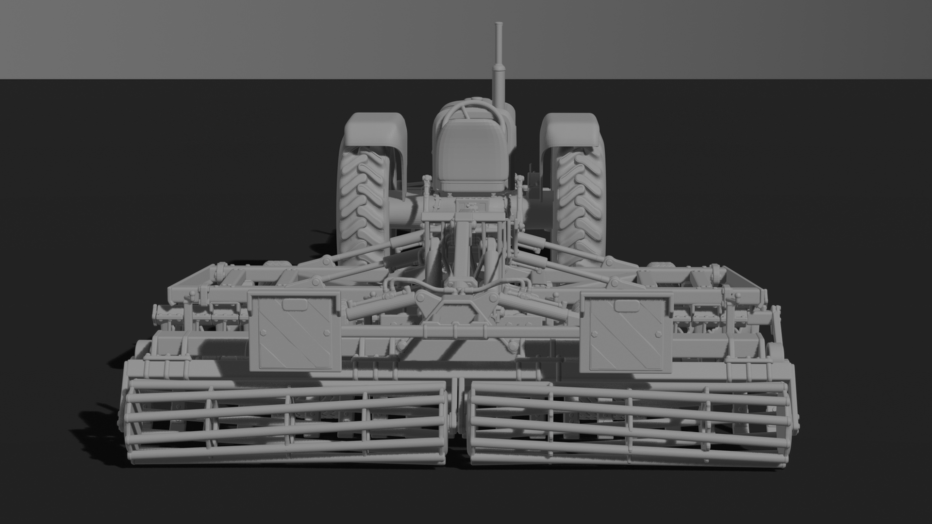 Farmall M with Disc Harrow STL 3D Print Model