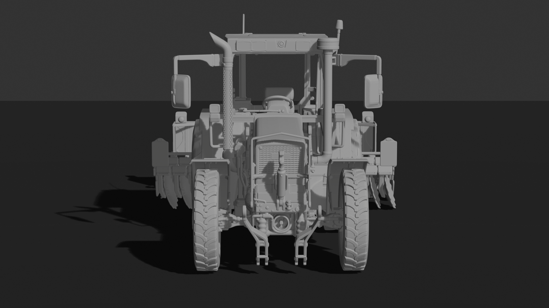 Kirovets K-744 with Disc Harrow STL 3D Print Model