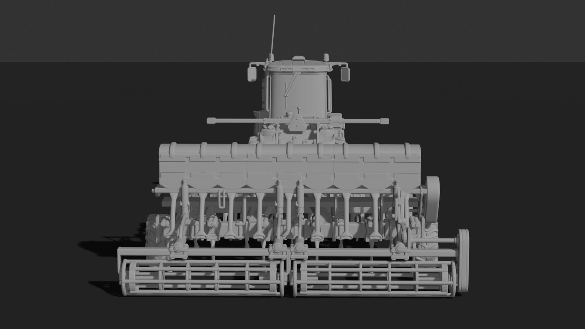 Kirovets K-744 Tractor with Disc Harrow STL 3D Print Model