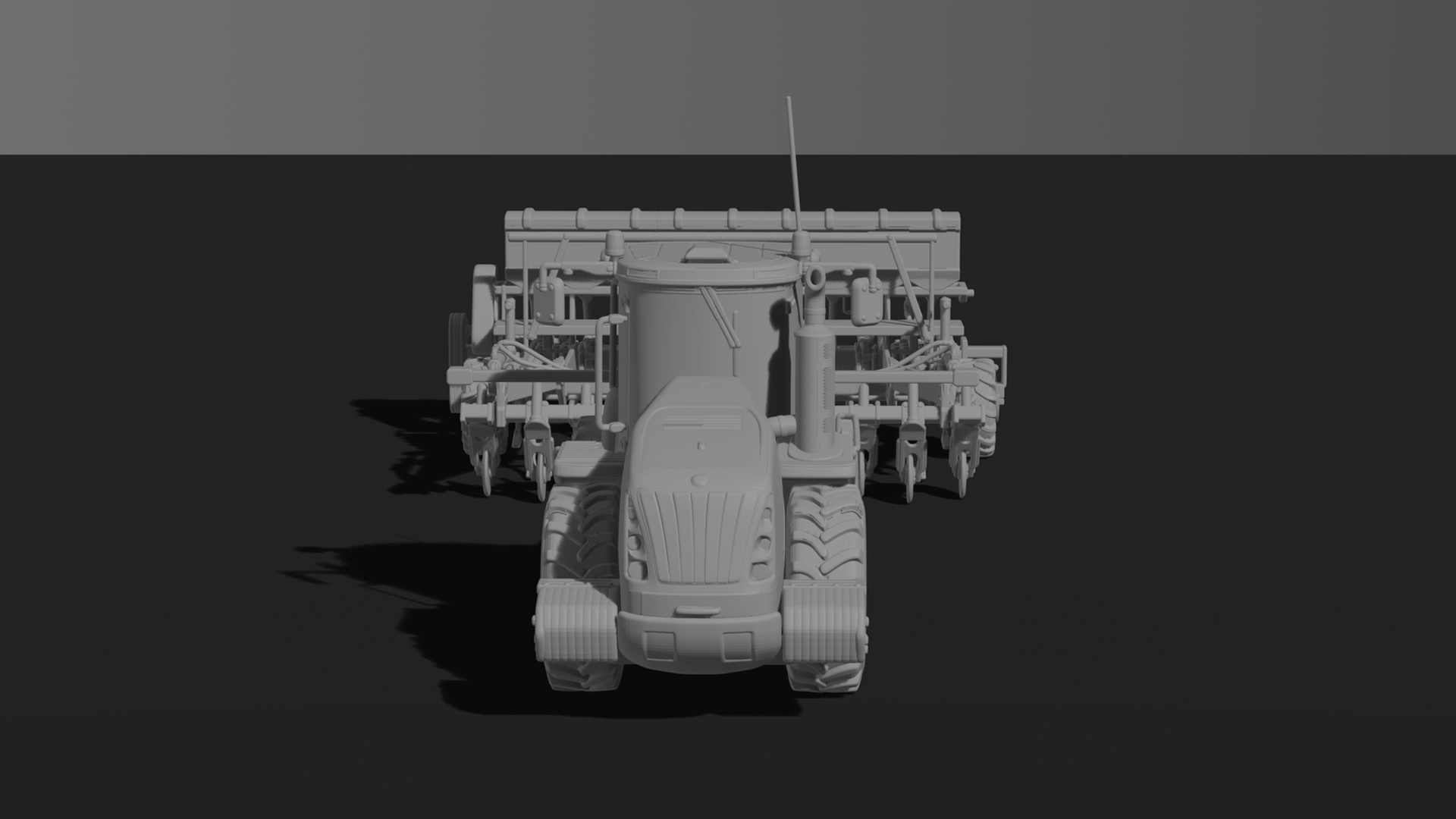 Kirovets K-744 Tractor with Disc Harrow STL 3D Print Model