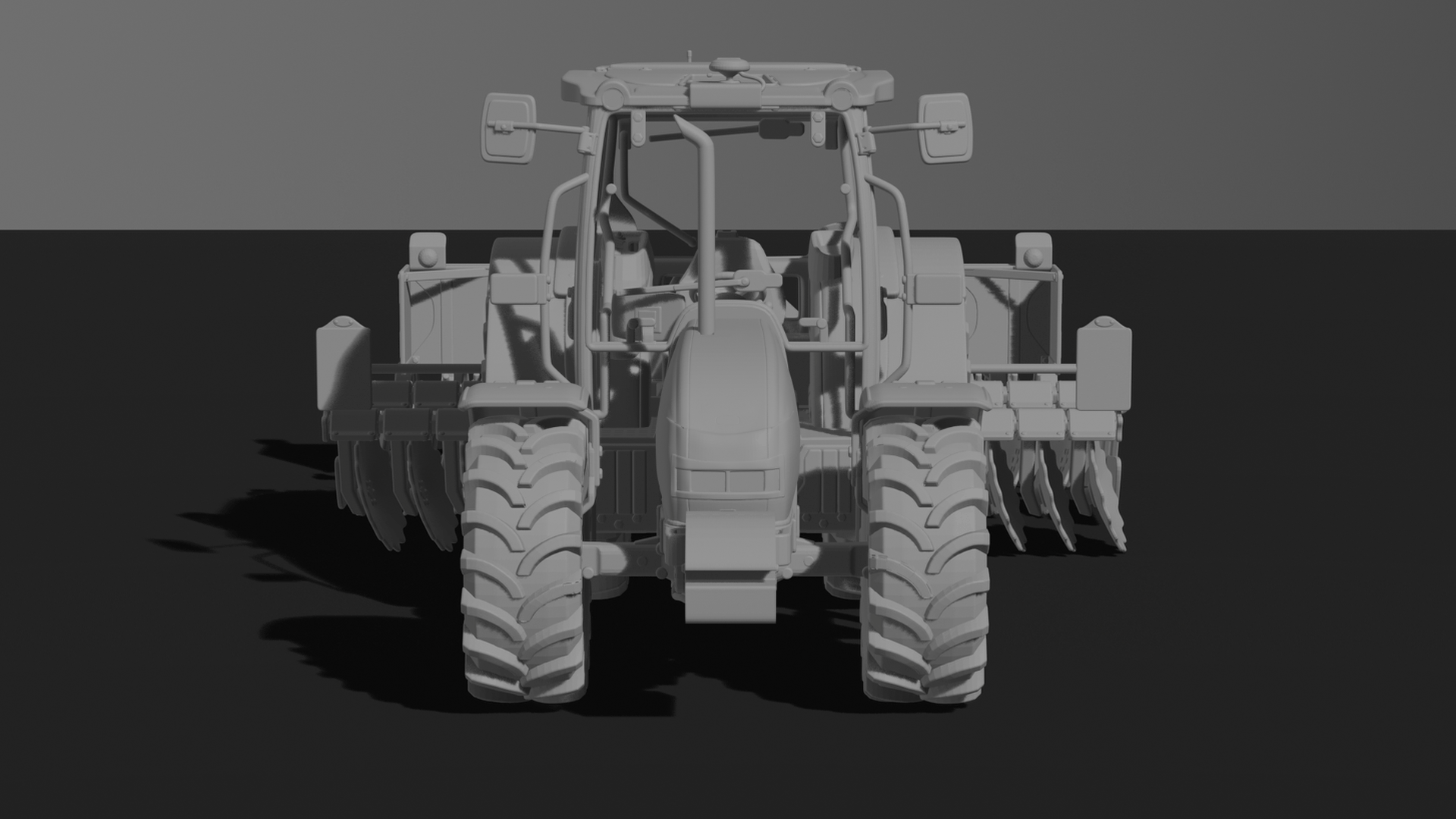 Fendt 1000 Vario Tractor with Seed Drill STL 3D Print Model