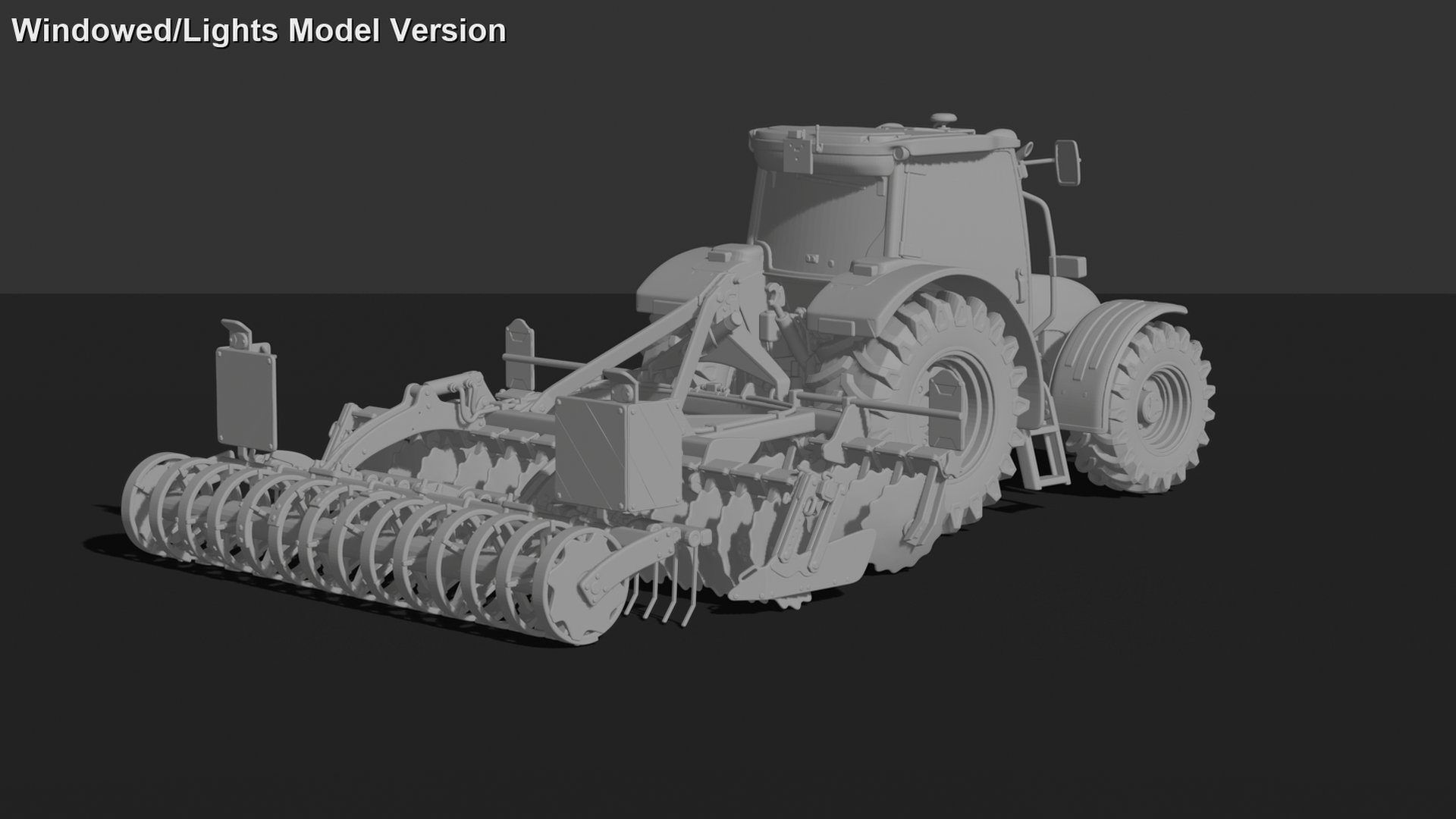 Fendt 1000 Vario Tractor with Seed Drill STL 3D Print Model