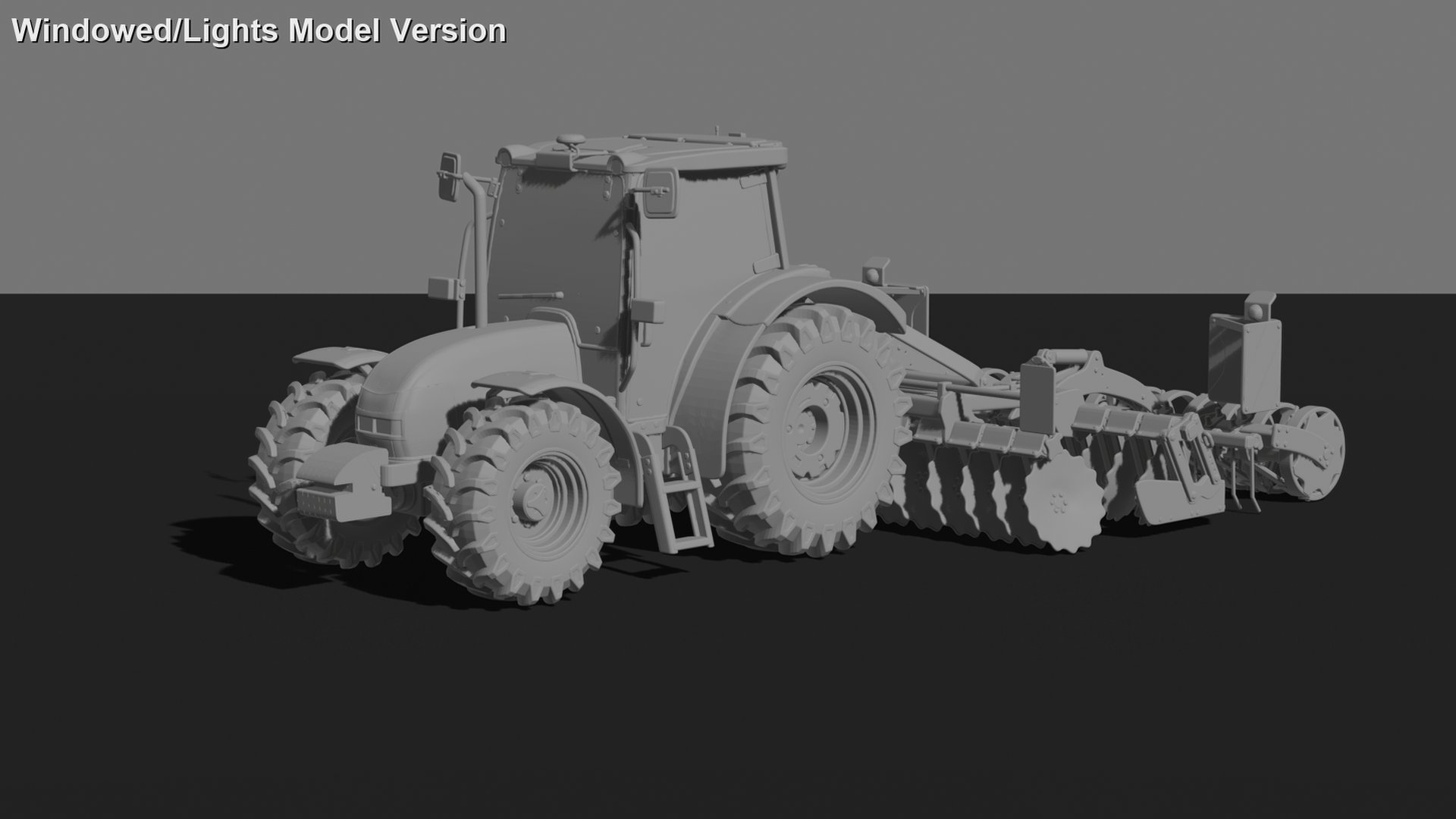 Fendt 1000 Vario Tractor with Seed Drill STL 3D Print Model