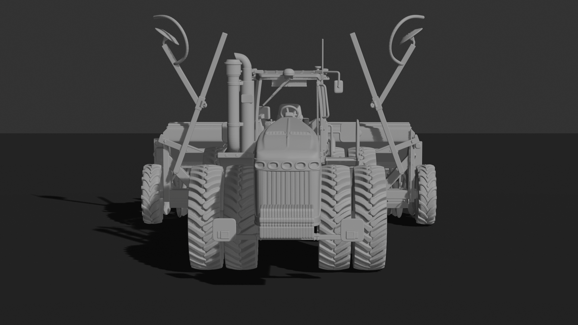 Kirovets K-744 Tractor with Seed Drill STL 3D Print Model
