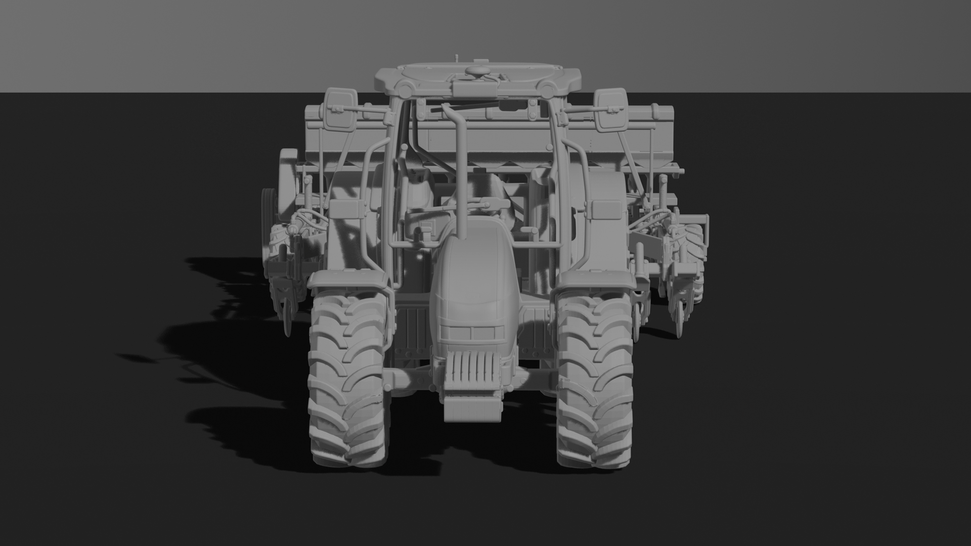 Valtra T Series Tractor with Seed Drill STL 3D Print Model