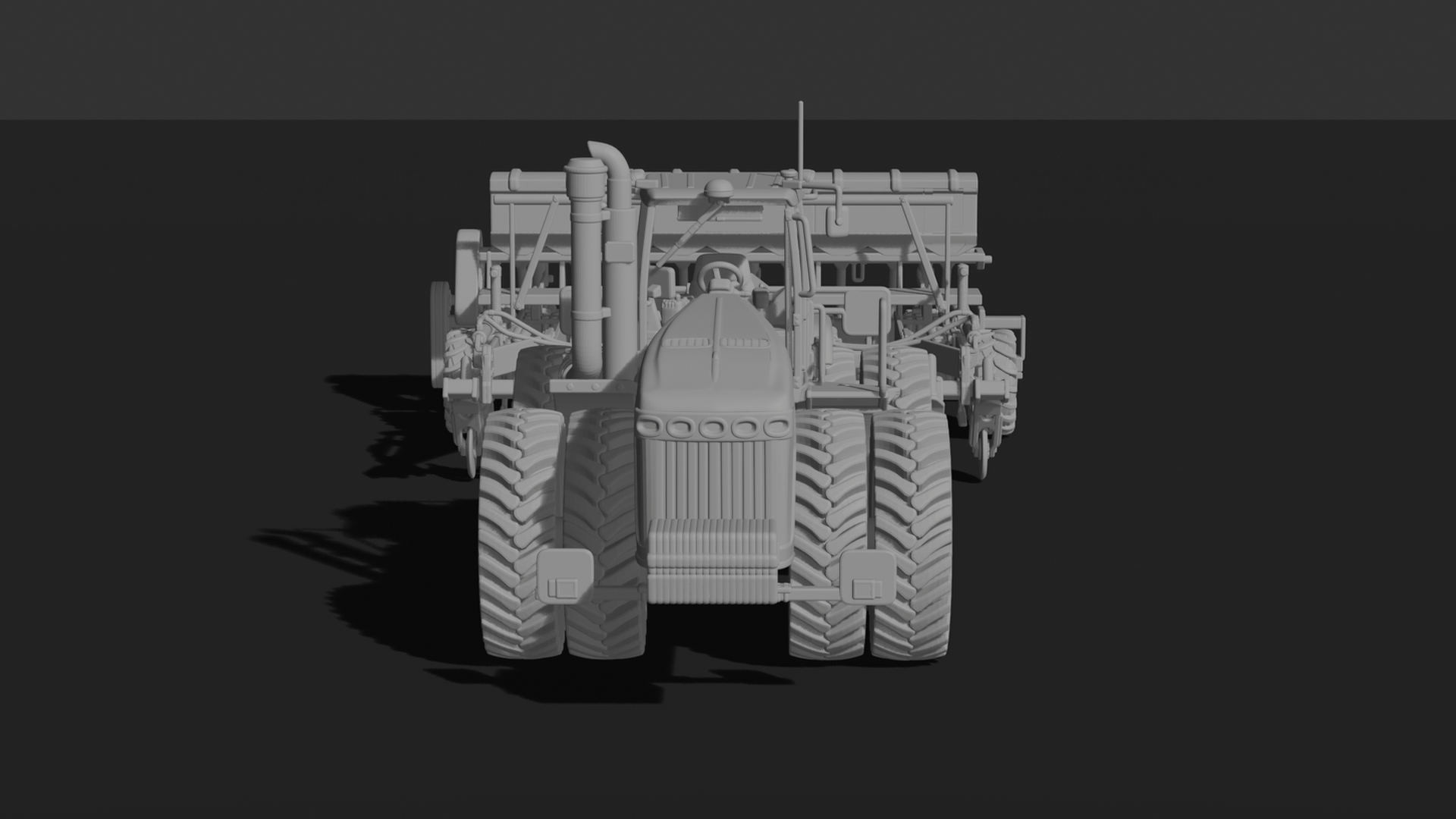 John Deere 9RX Tractor with Seed Drill STL 3D Print Model