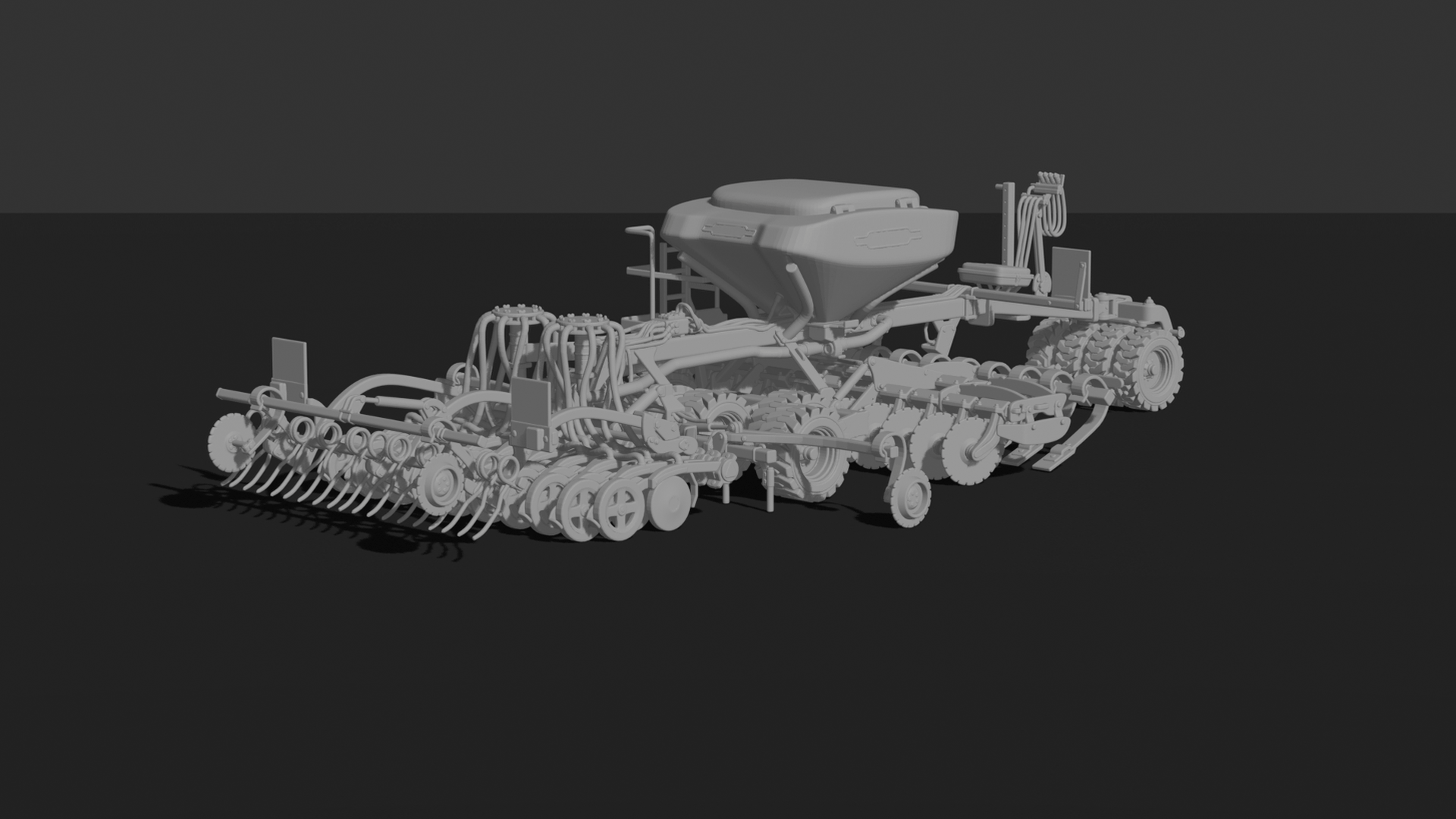 Väderstad Rapid A 600S Seed Drill STL 3D Print Model