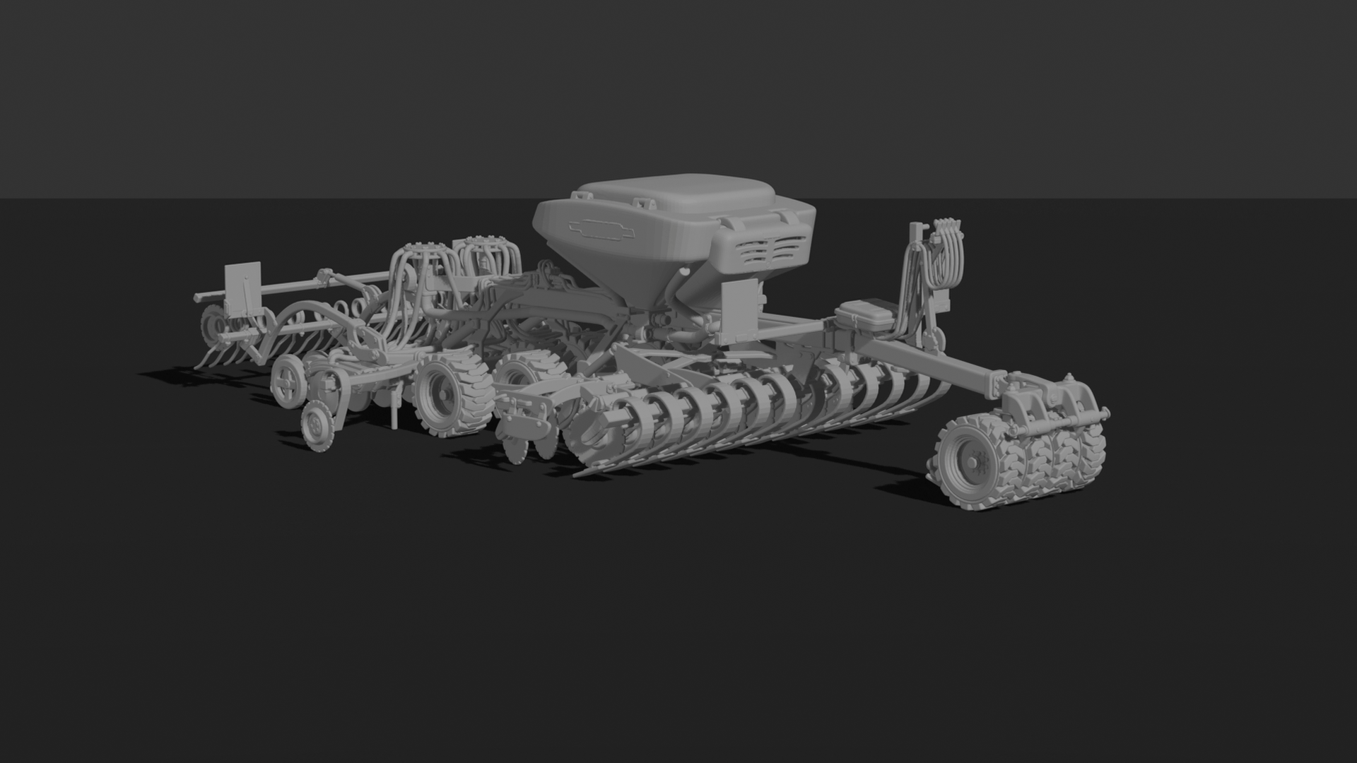 Väderstad Rapid A 600S Seed Drill STL 3D Print Model