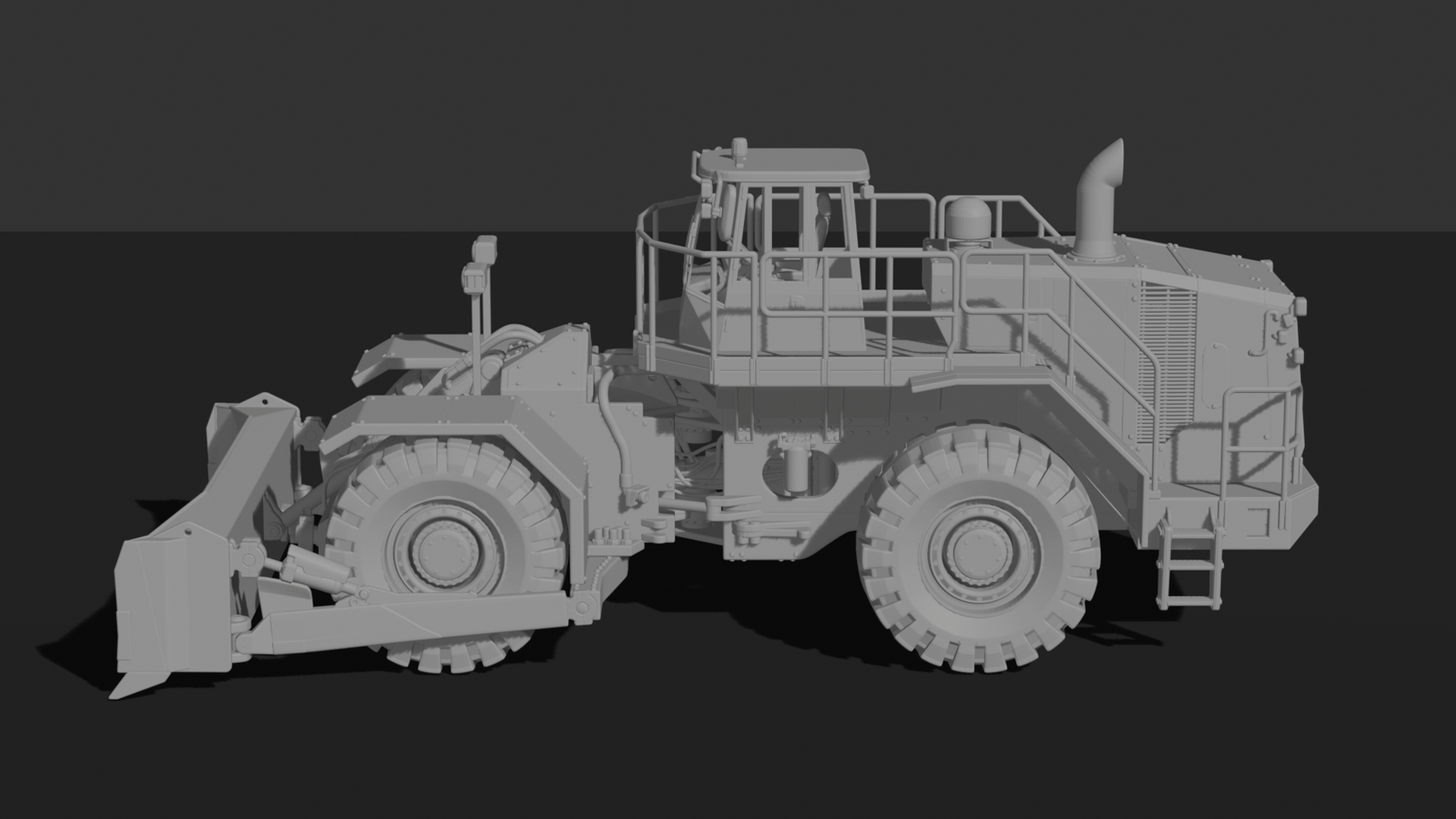 Caterpillar 854K Wheel Dozer STL 3D Print Model