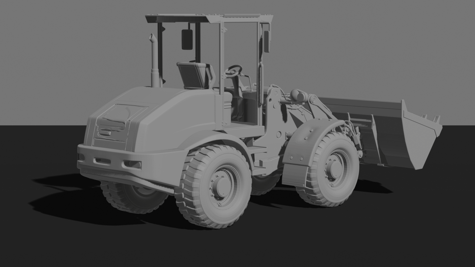 Wheel Loader V3 STL 3D Print Model