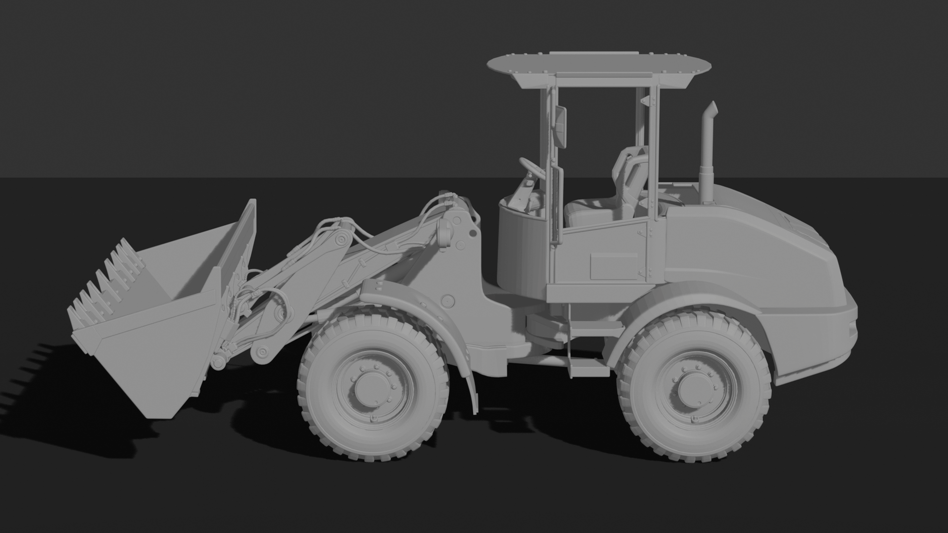Wheel Loader V3 STL 3D Print Model