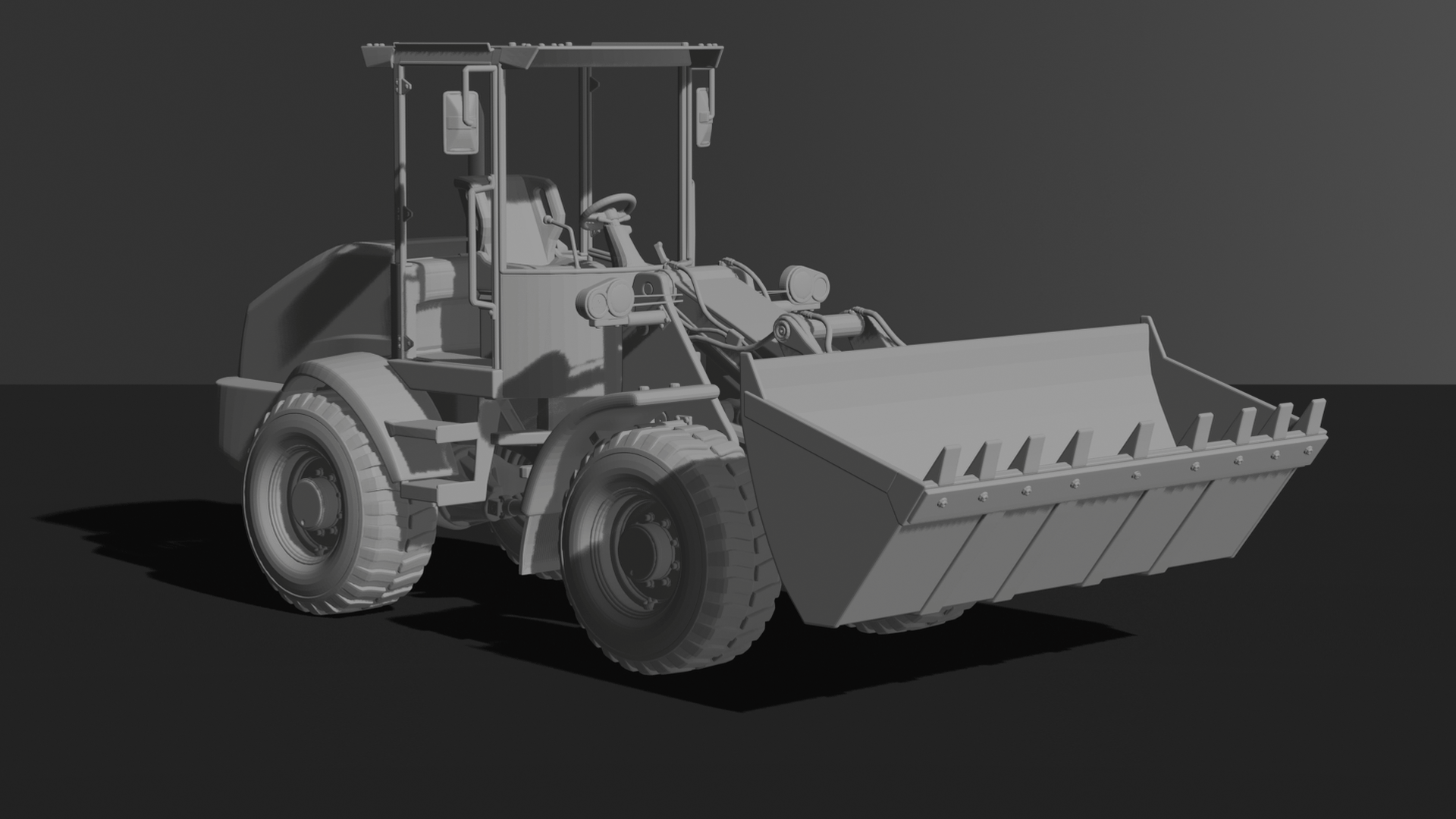Wheel Loader V3 STL 3D Print Model