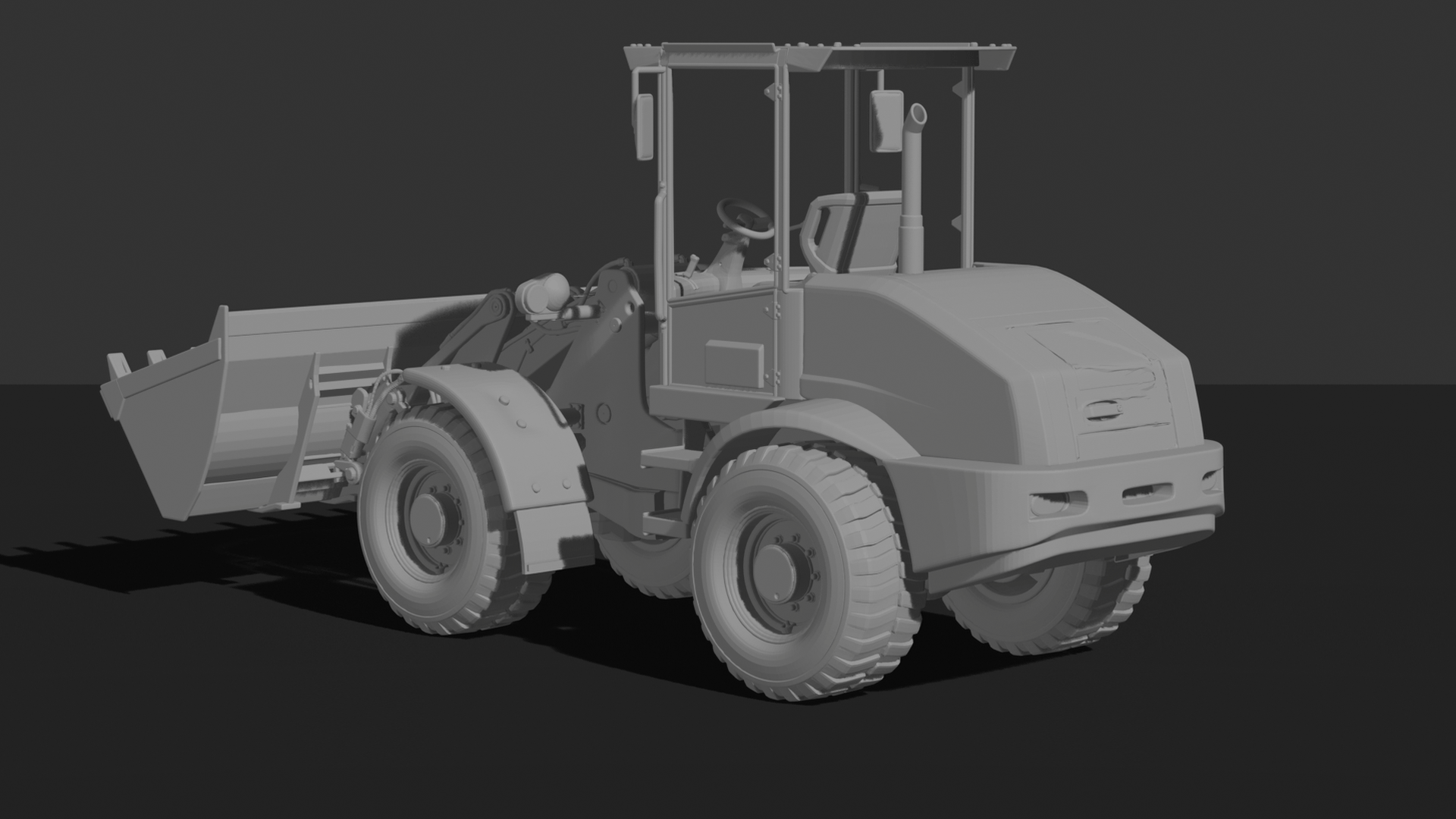 Wheel Loader V3 STL 3D Print Model