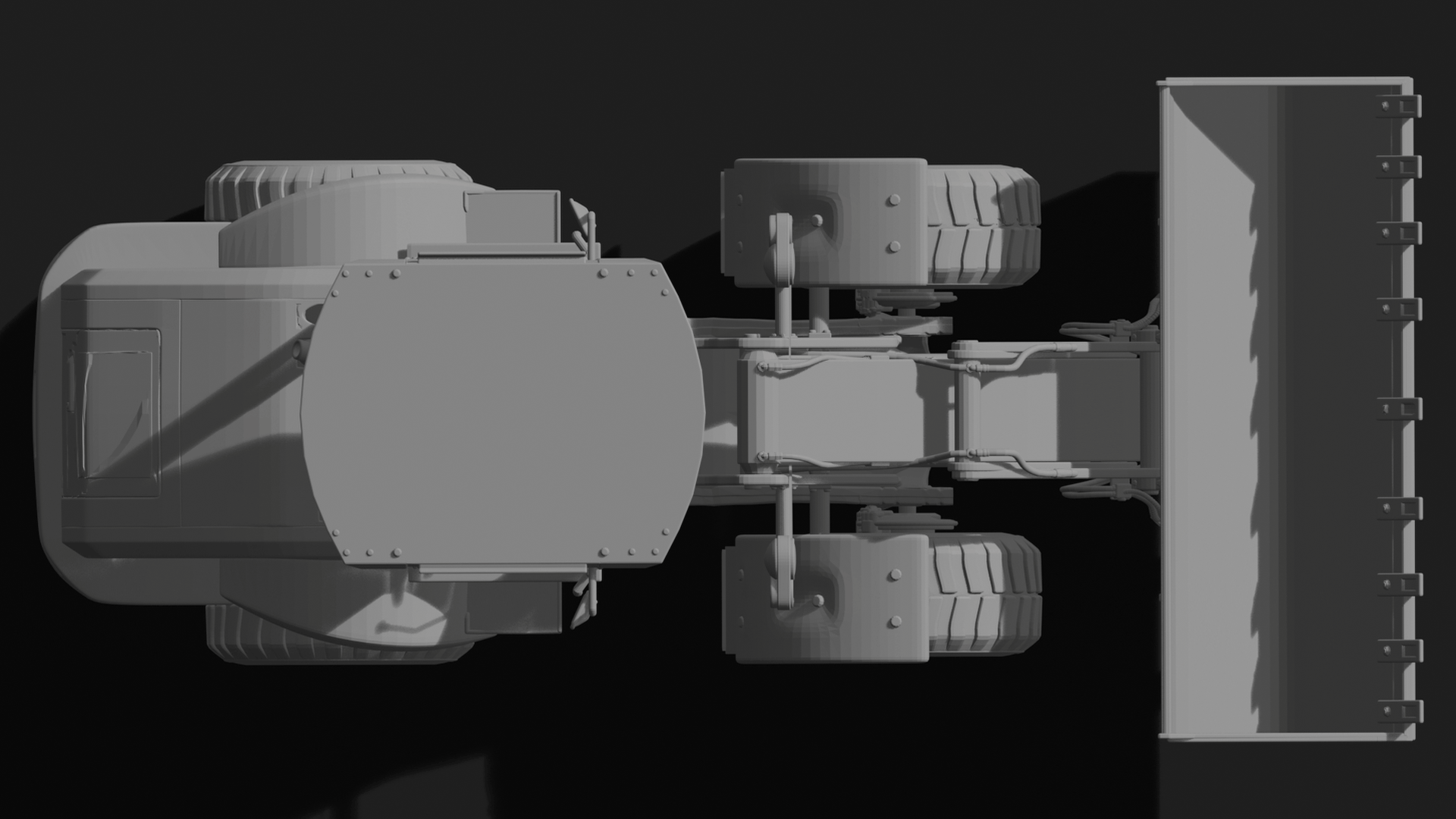 Wheel Loader V3 STL 3D Print Model
