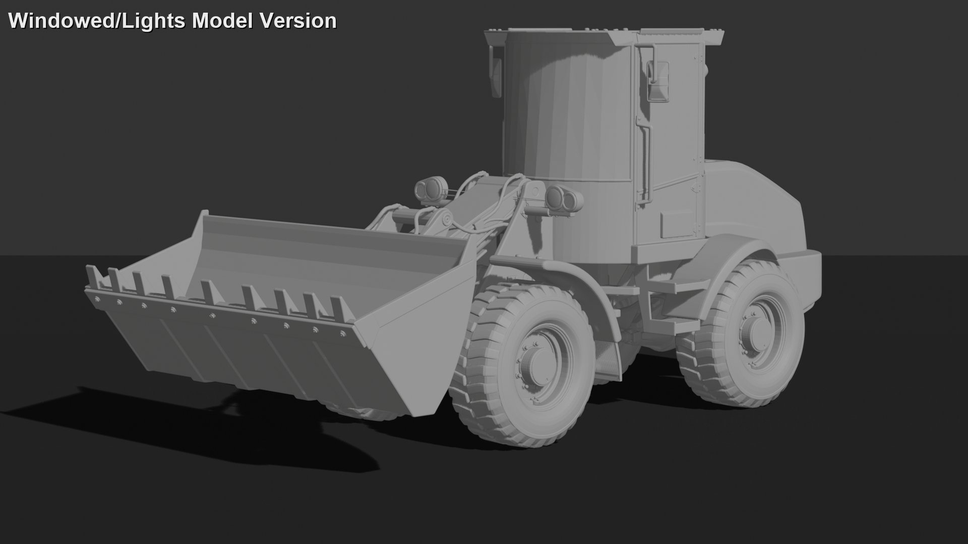 Wheel Loader V3 STL 3D Print Model