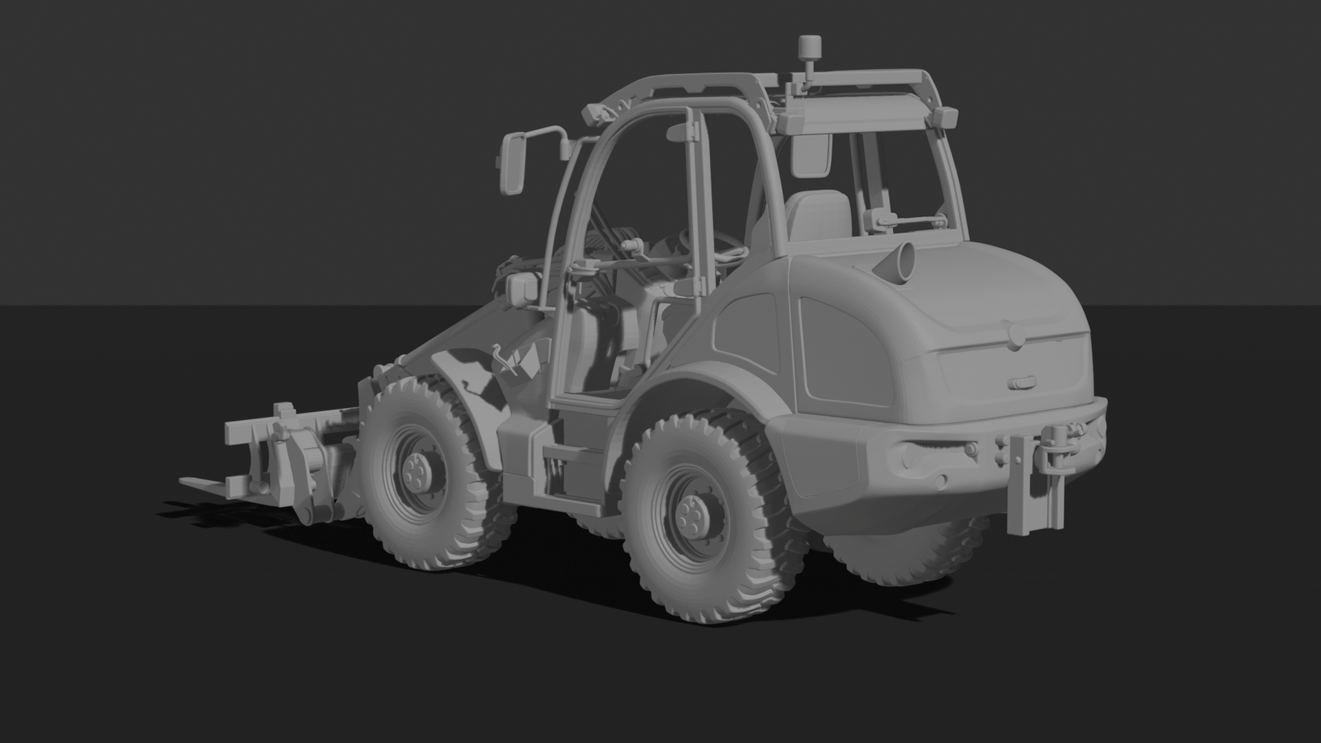 Weidemann 1160e with Pallet Forks STL 3D Print Model