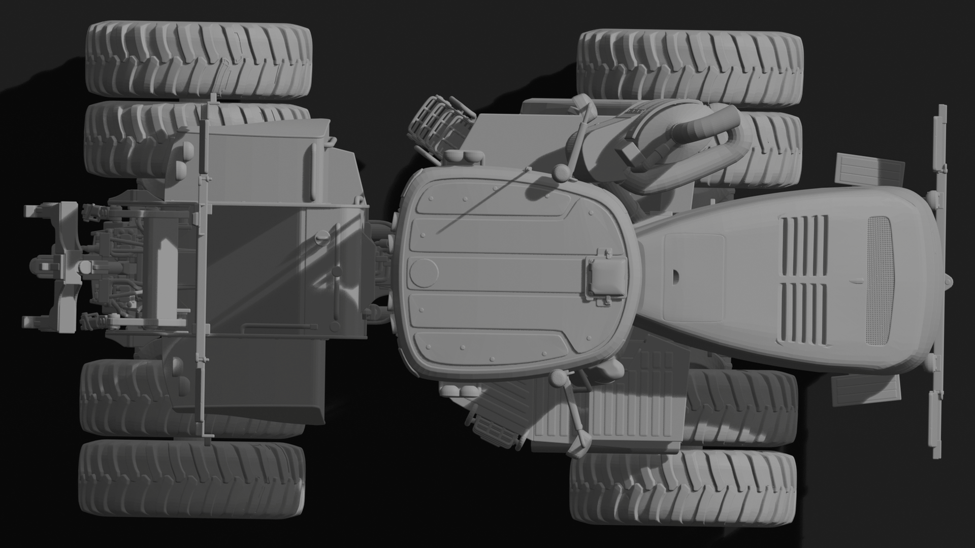 Case IH Steiger Articulated Tractor STL 3D Print Model
