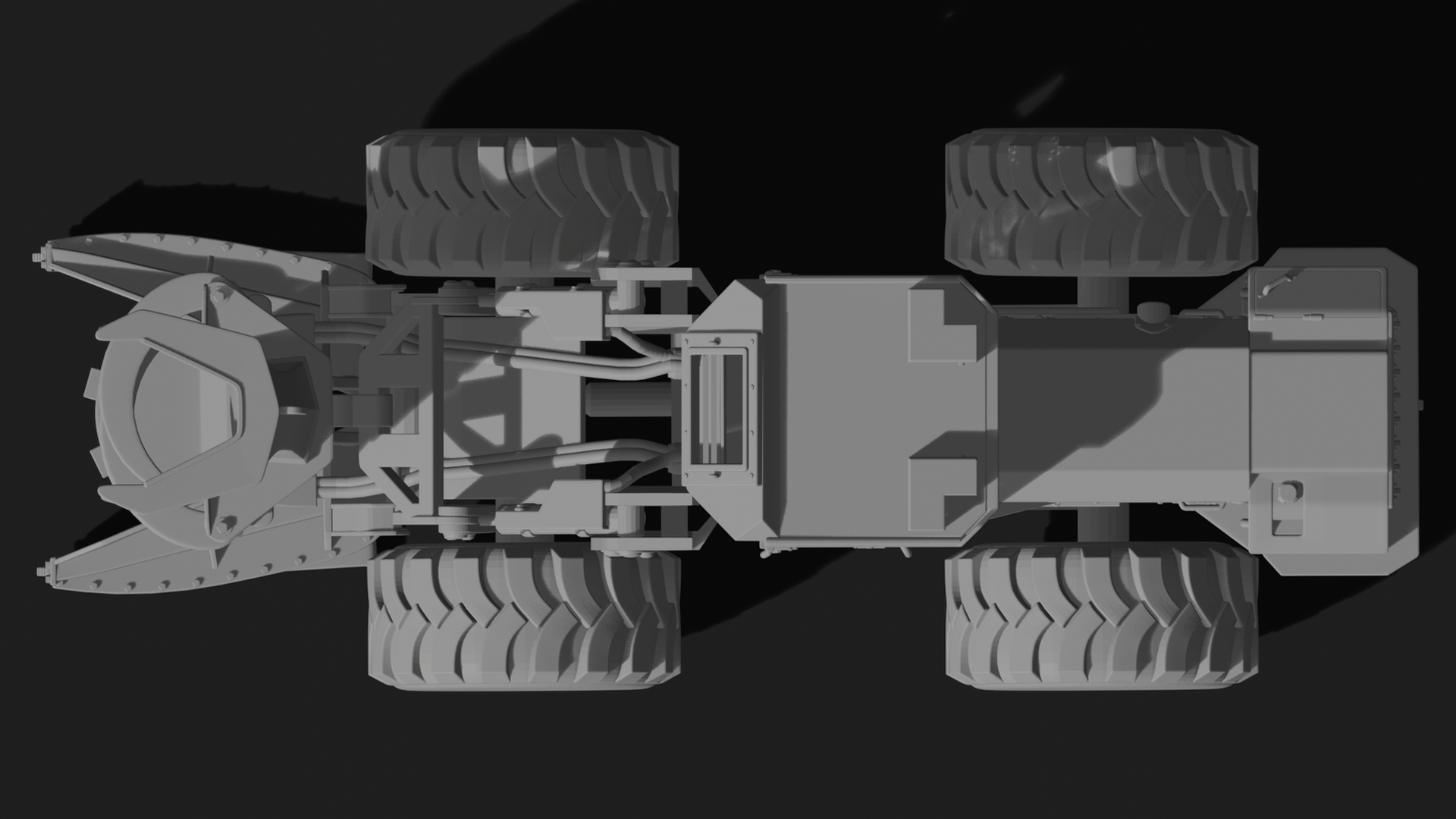 Tigercat 860C Wheeled Feller Buncher STL 3D Print Model