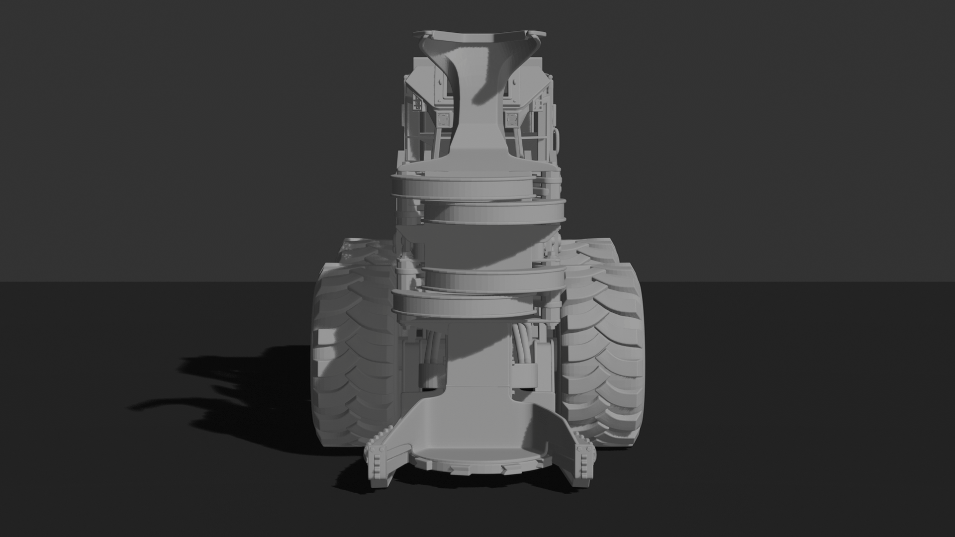Tigercat 860C Wheeled Feller Buncher STL 3D Print Model