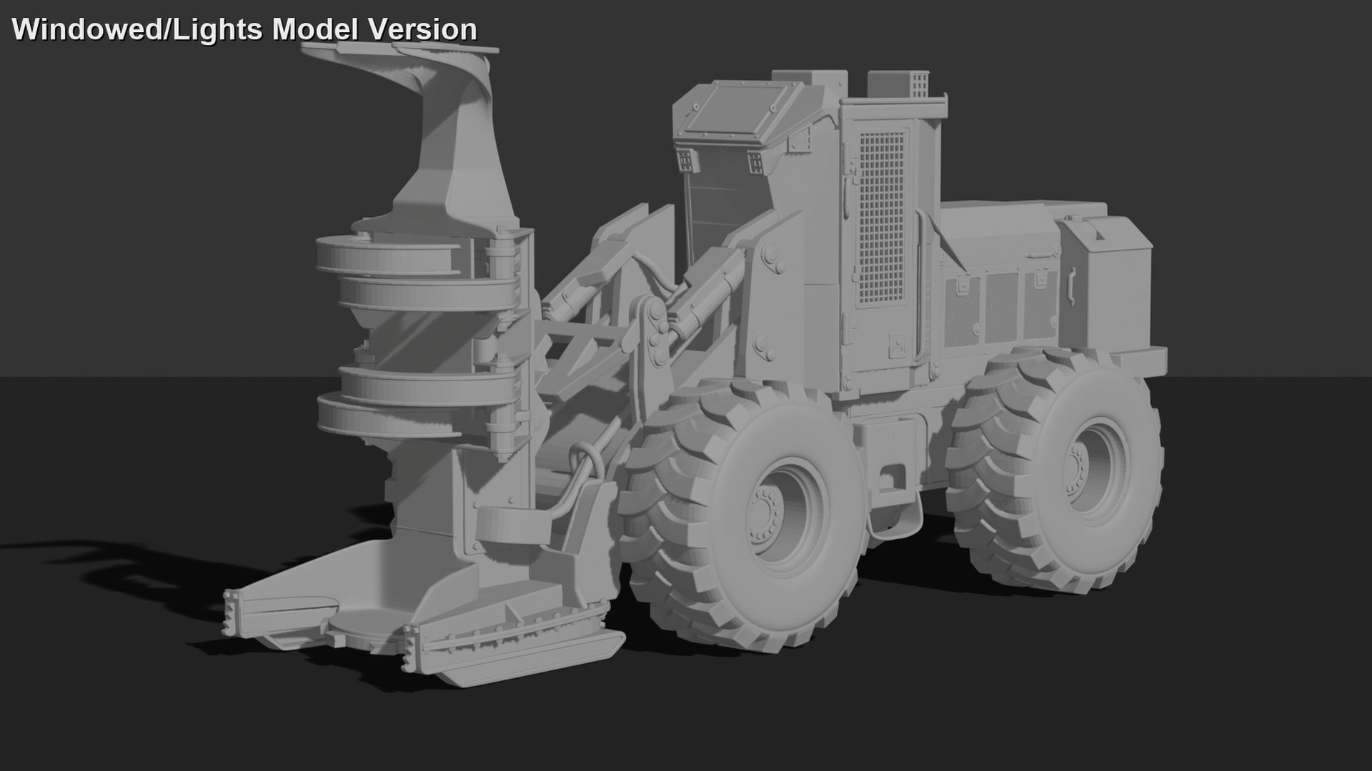 Tigercat 860C Wheeled Feller Buncher STL 3D Print Model