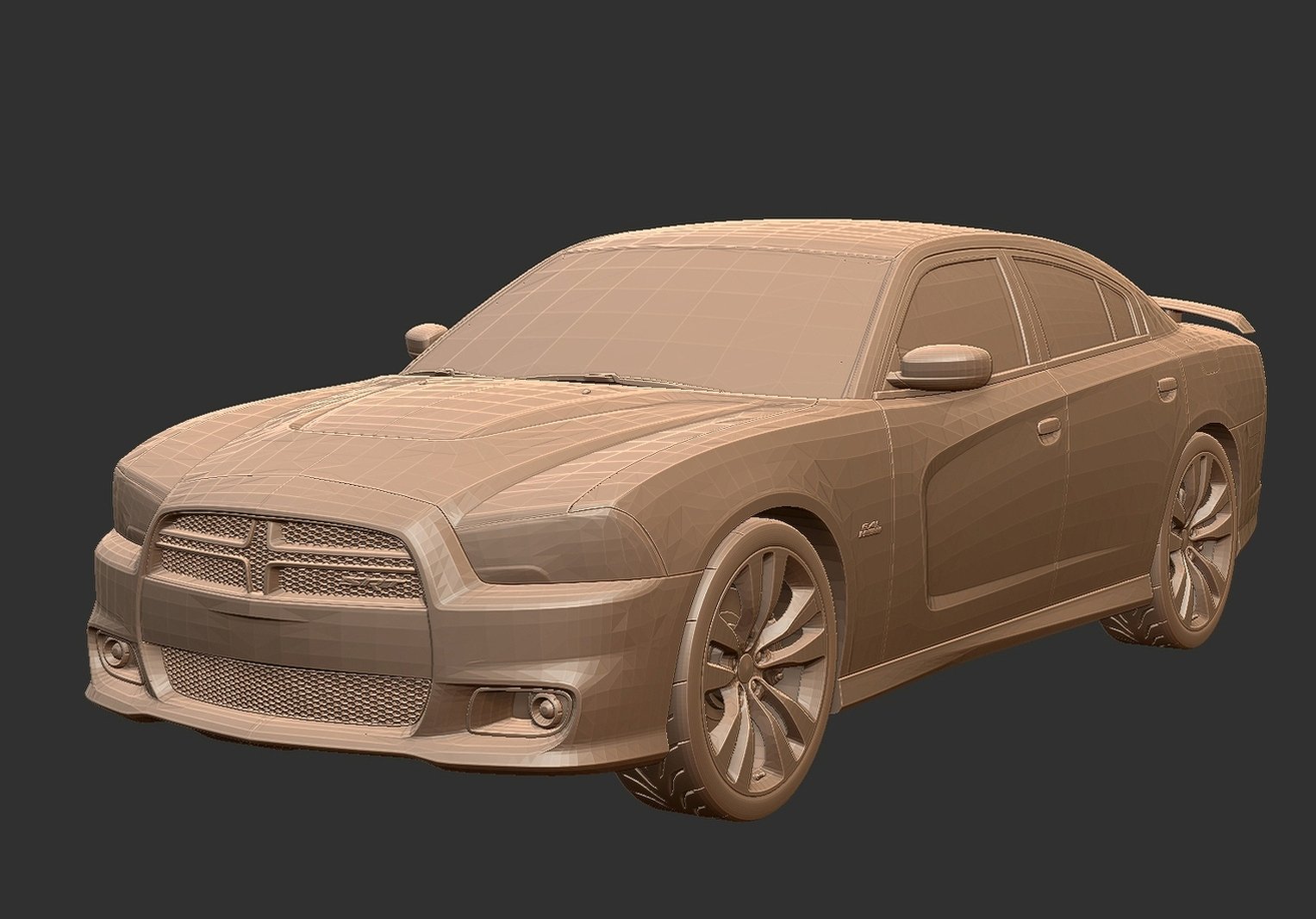 Dodge Charger SRT8 2012 STL 3D Print Model