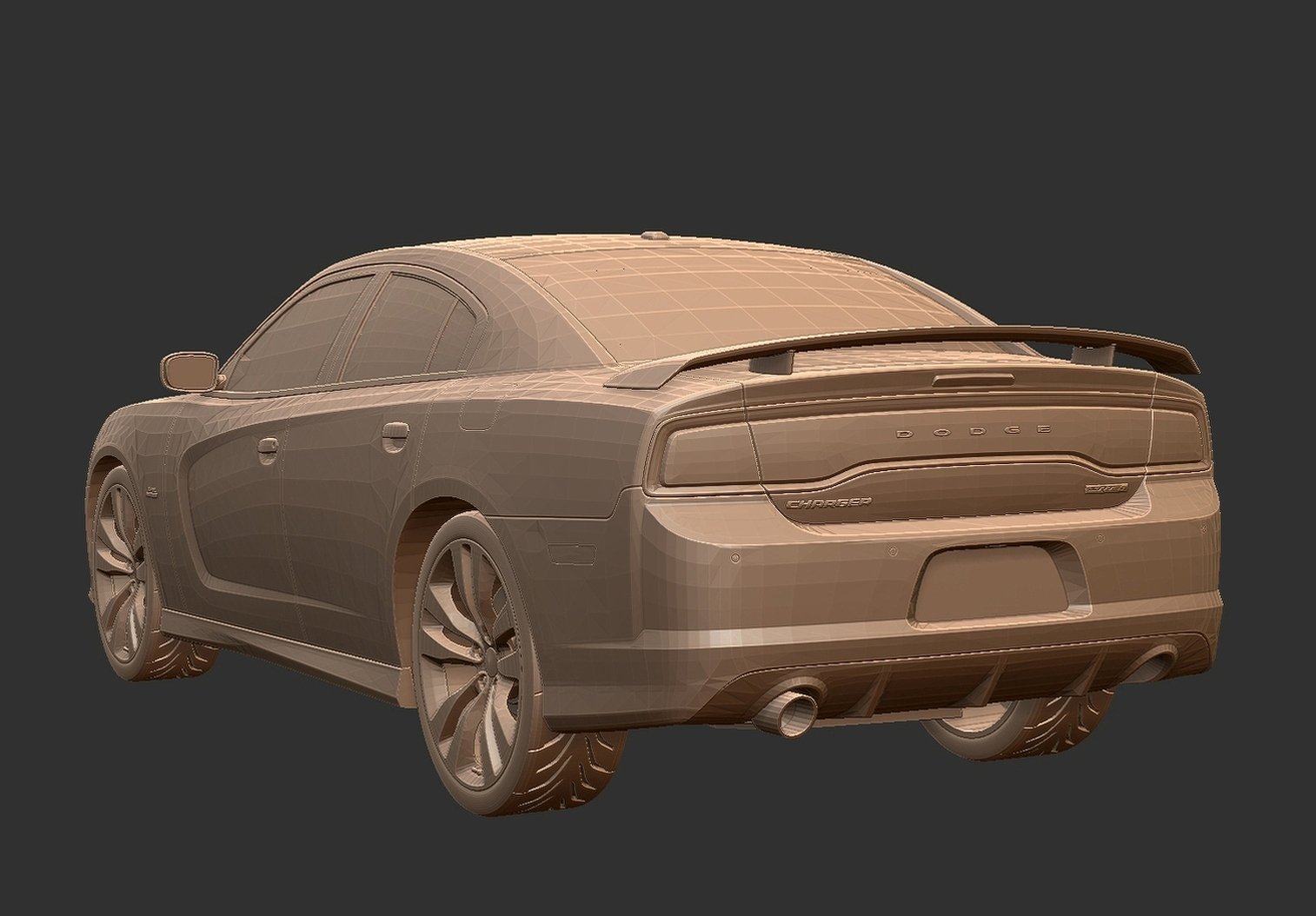 Dodge Charger SRT8 2012 STL 3D Print Model