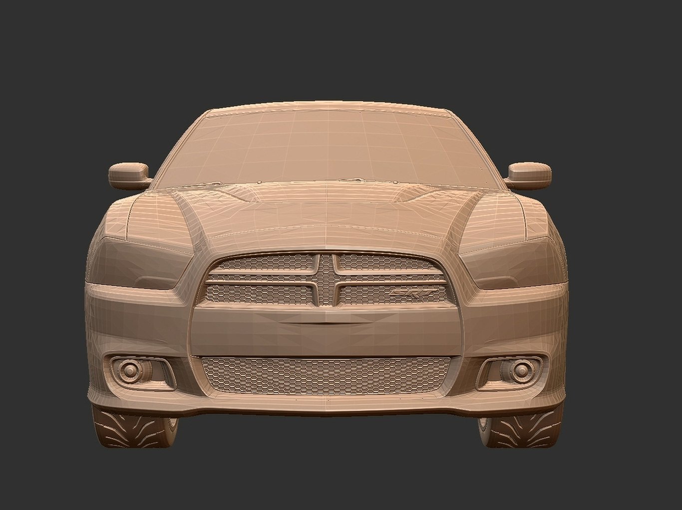 Dodge Charger SRT8 2012 STL 3D Print Model