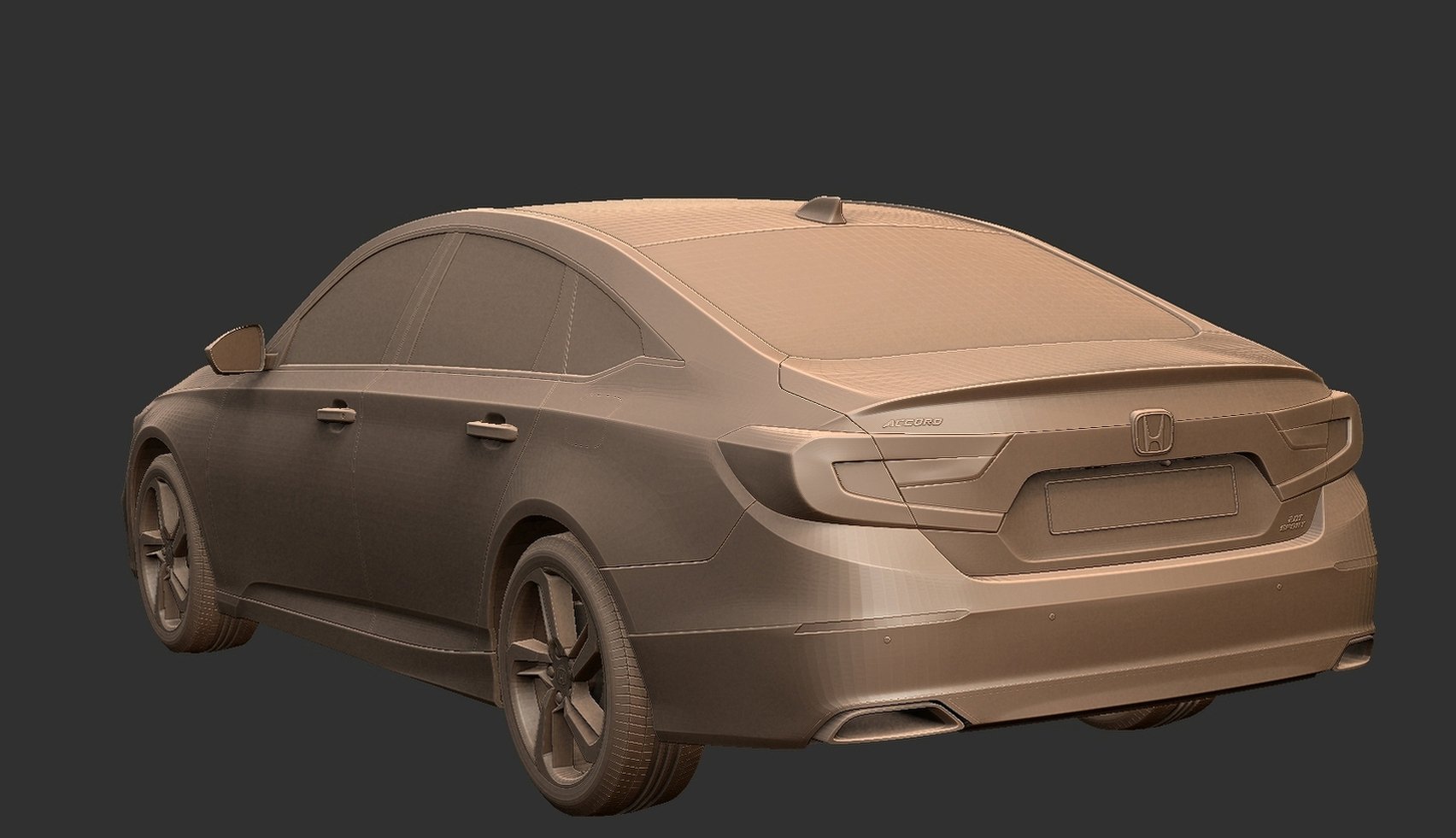 Honda Accord Sport 2018 STL 3D Print Model