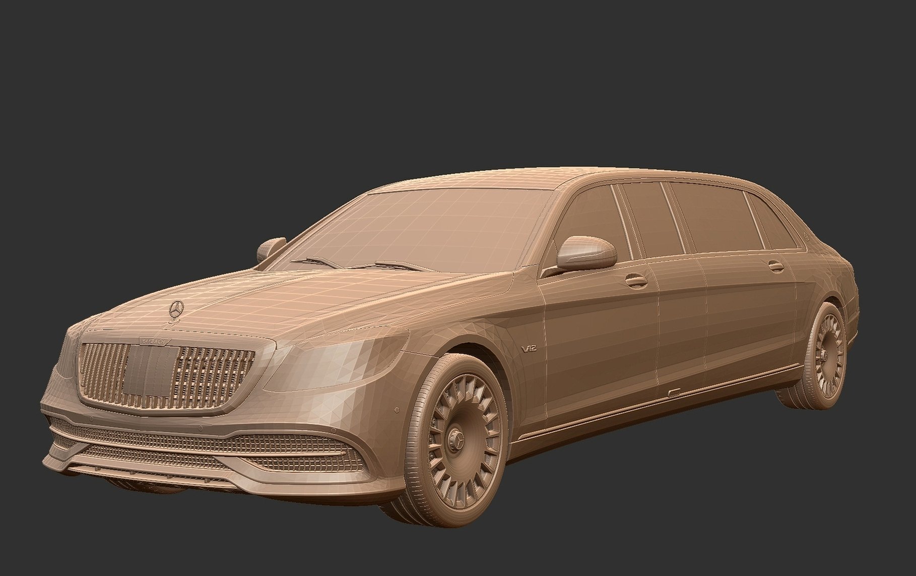 Mercedes-Maybach S650 Pullman STL 3D Print Model