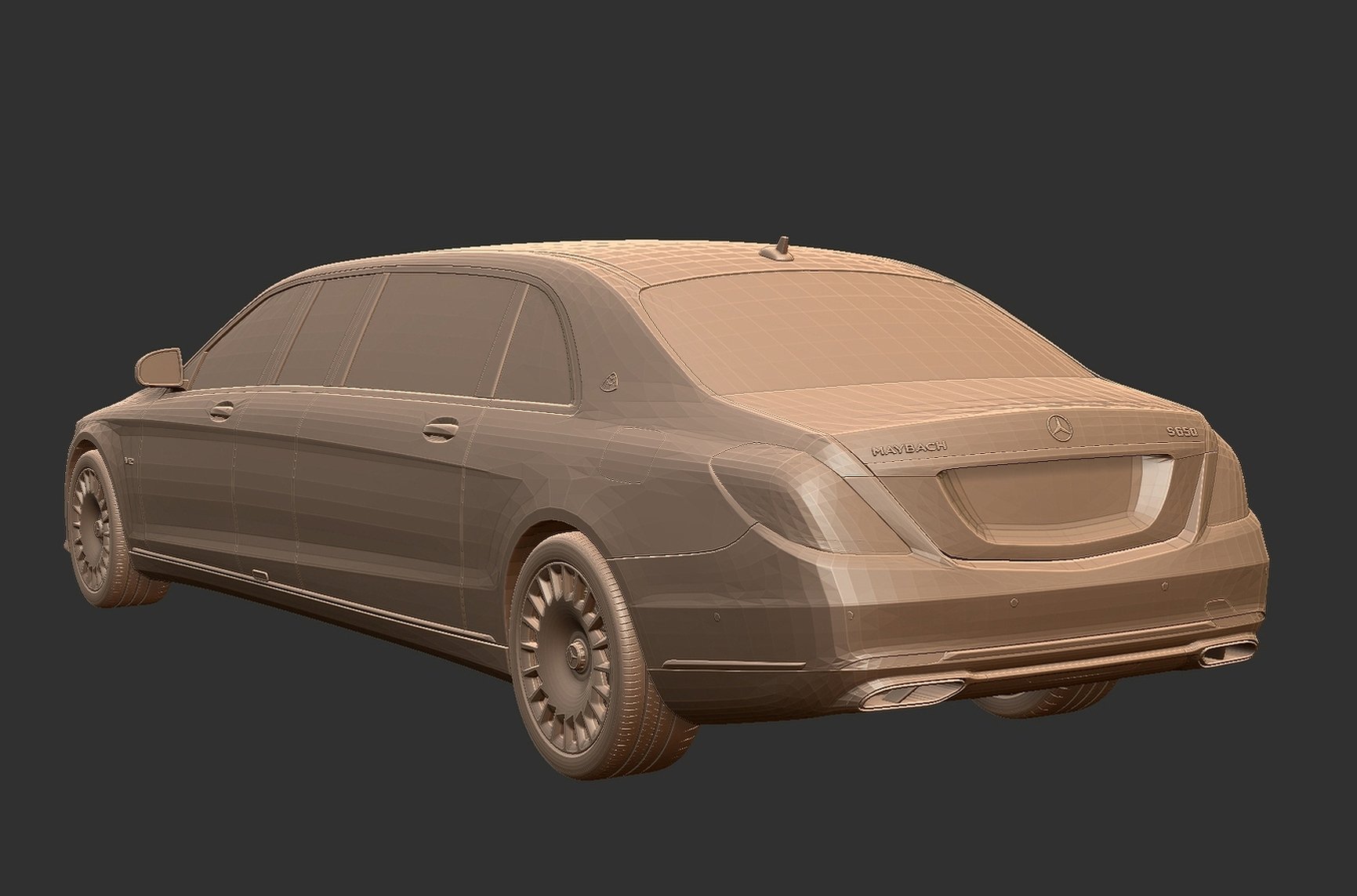 Mercedes-Maybach S650 Pullman STL 3D Print Model