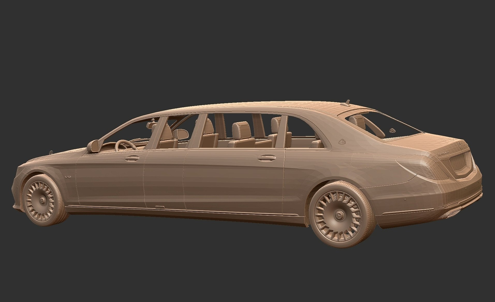 Mercedes-Maybach S650 Pullman STL 3D Print Model