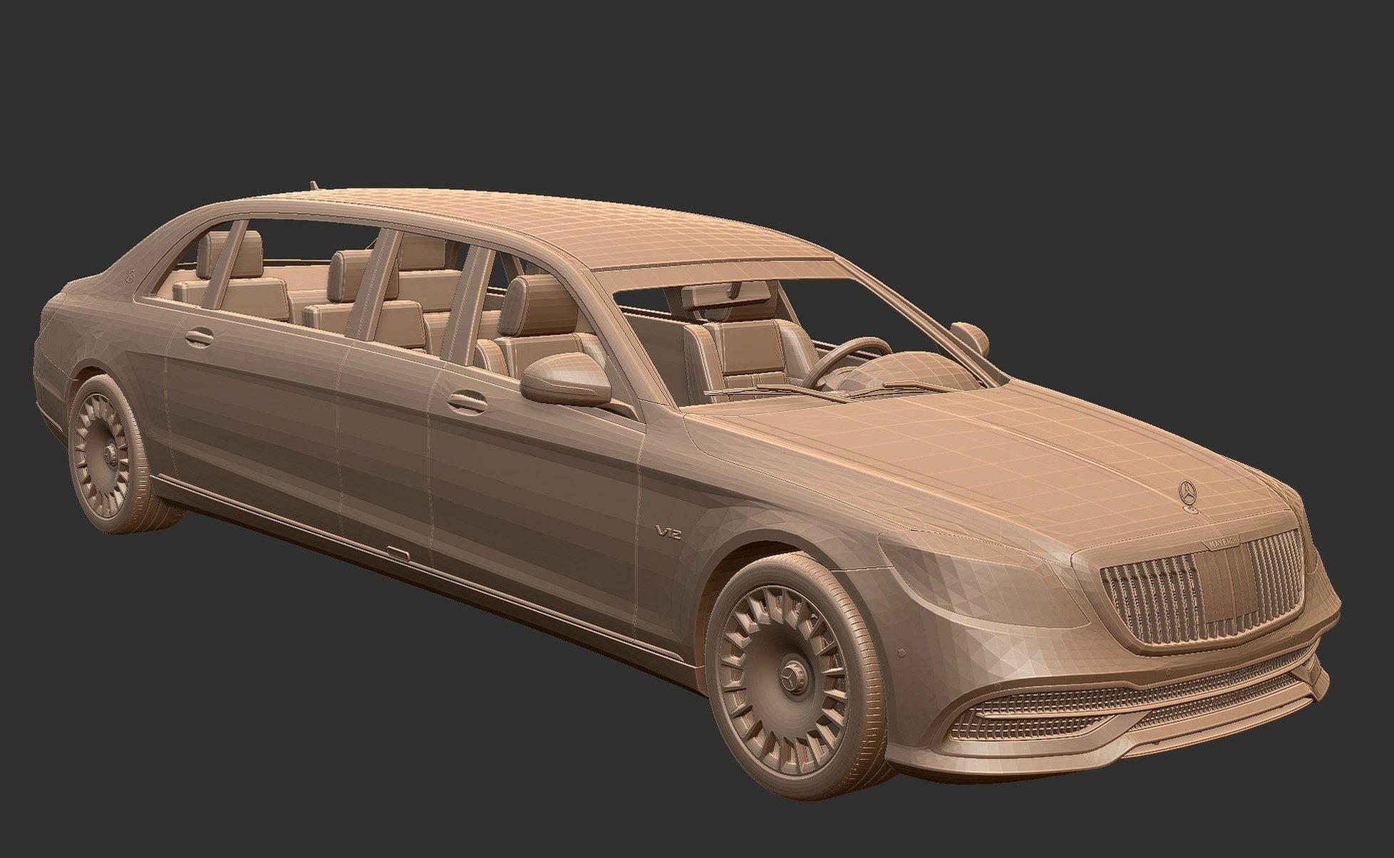 Mercedes-Maybach S650 Pullman STL 3D Print Model