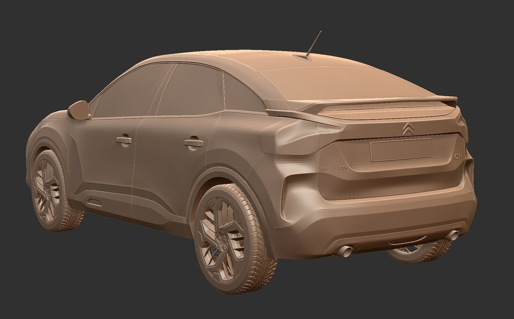 Citroen C4 2021 STL 3D Print Model