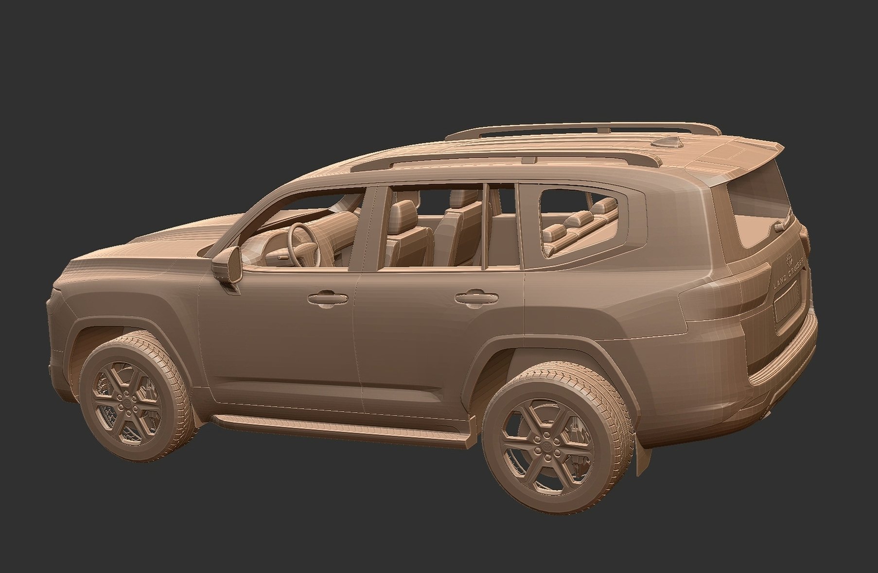 Toyota Land Cruiser LC300 GR Sport STL 3D Print Model