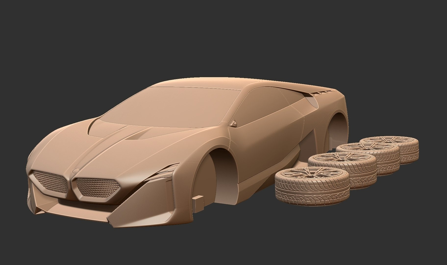 BMW Vision M Next Concept STL 3D Print Model