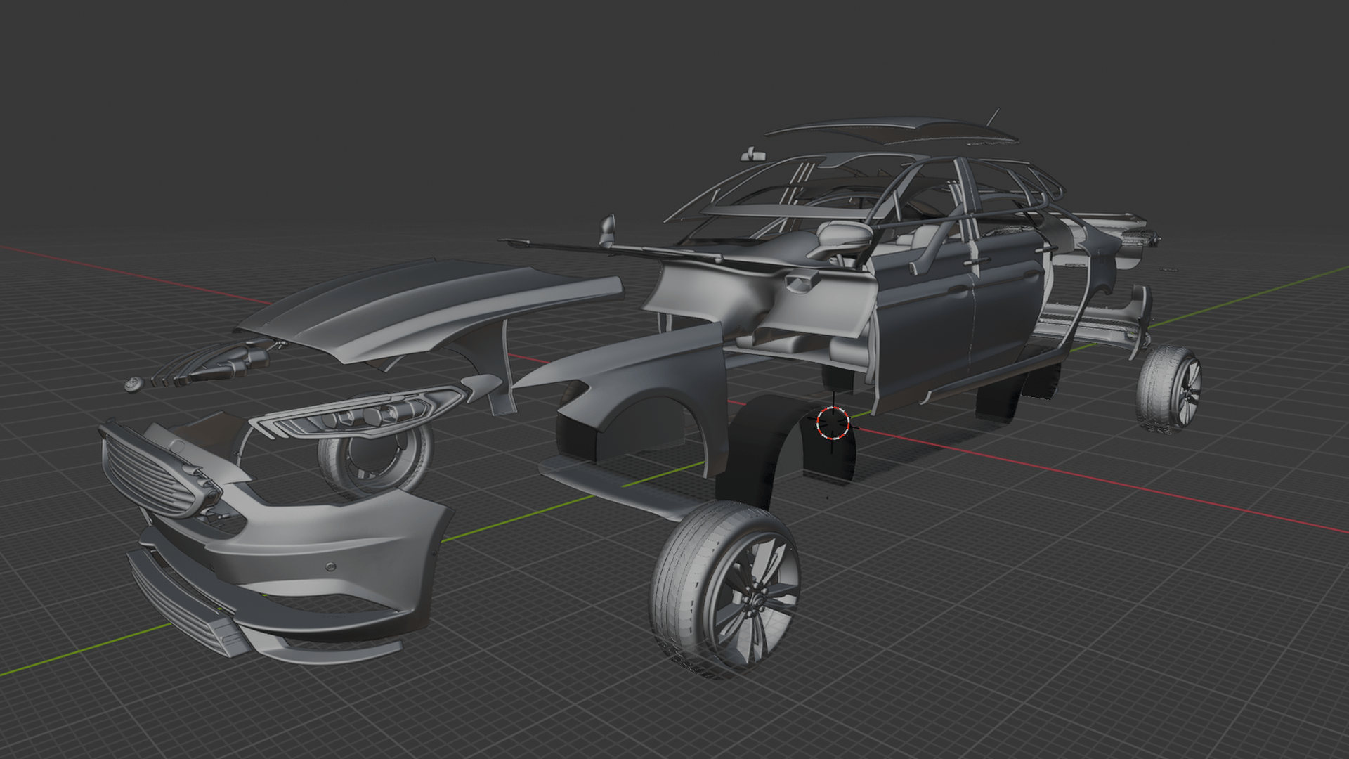 Ford Fusion Titanium 2017 STL 3D Print Model