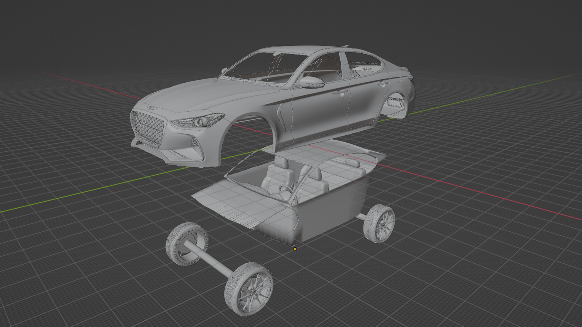 Genesis G70 2018 STL 3D Print Model