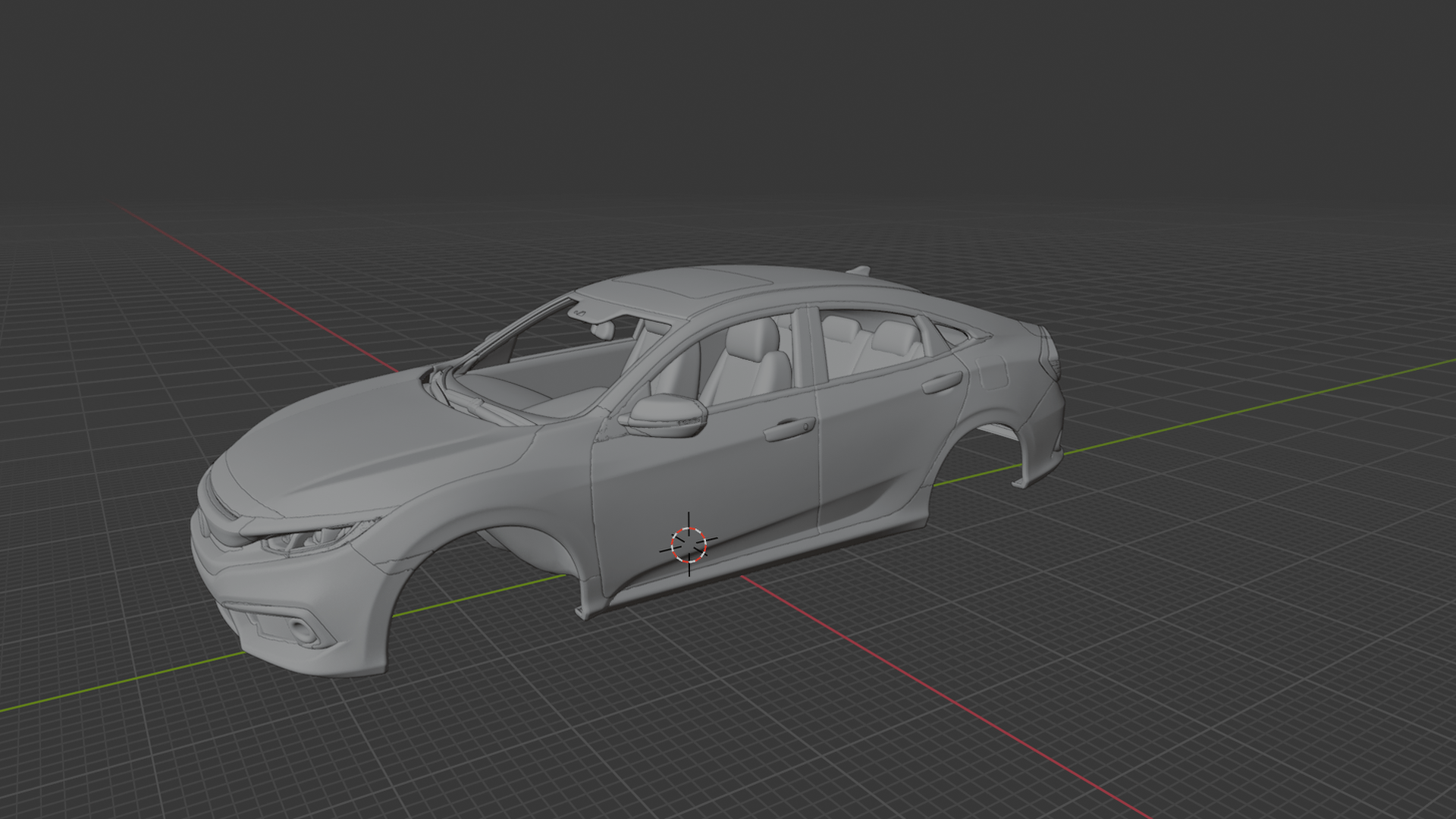 Honda Civic Touring 2019 STL 3D Print Model