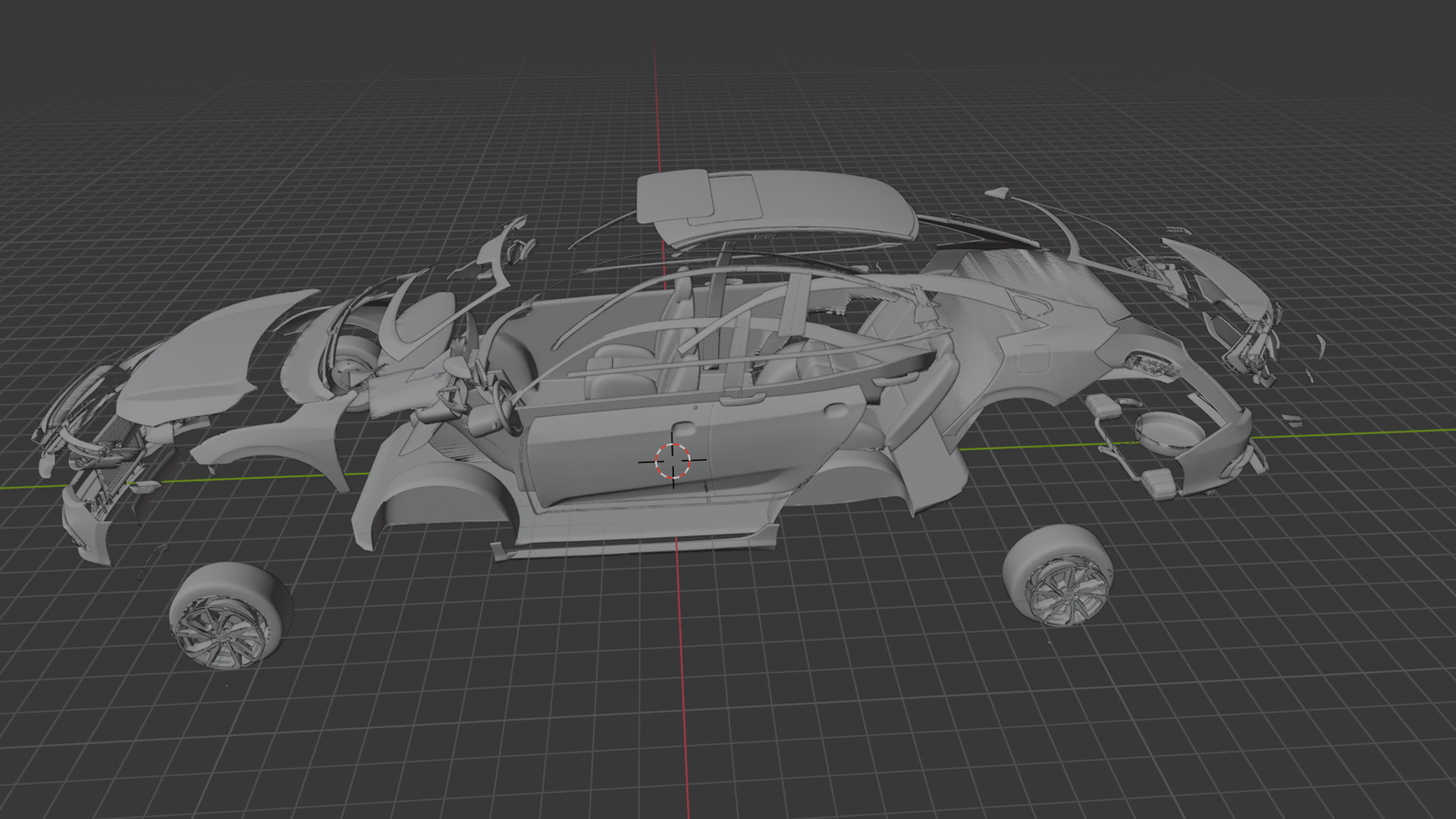 Honda Civic Touring 2019 STL 3D Print Model
