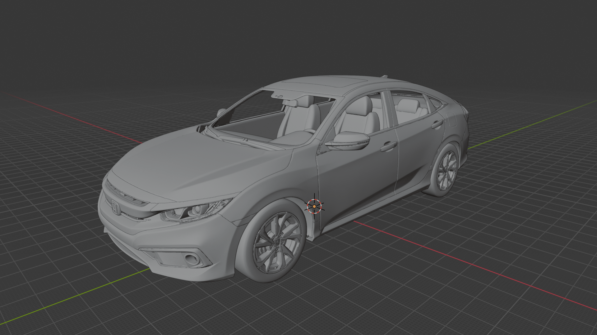 Honda Civic Touring 2019 STL 3D Print Model