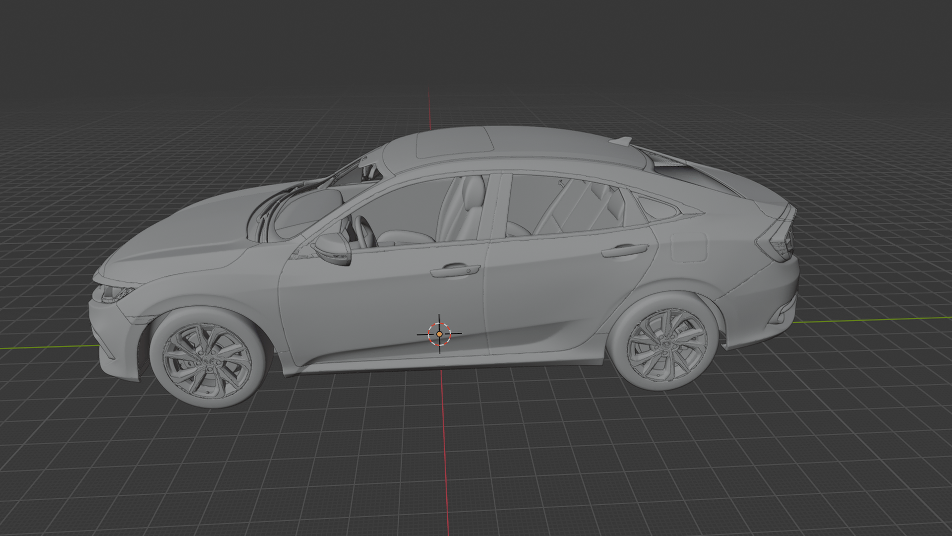 Honda Civic Touring 2019 STL 3D Print Model